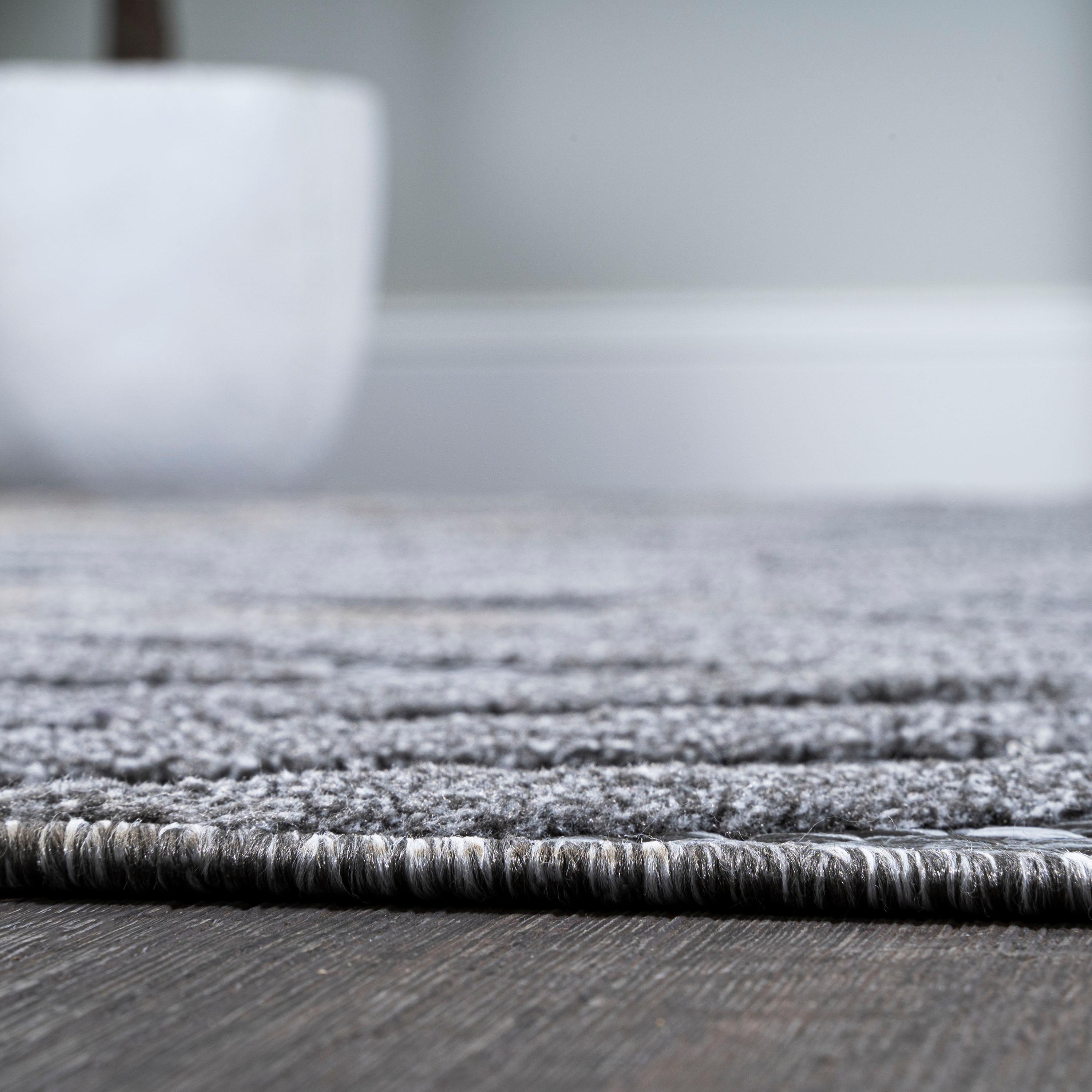4'x6' Balansat Moroccan Diamond Indoor/Outdoor Area Rug, Dark Gray - JONATHAN Y