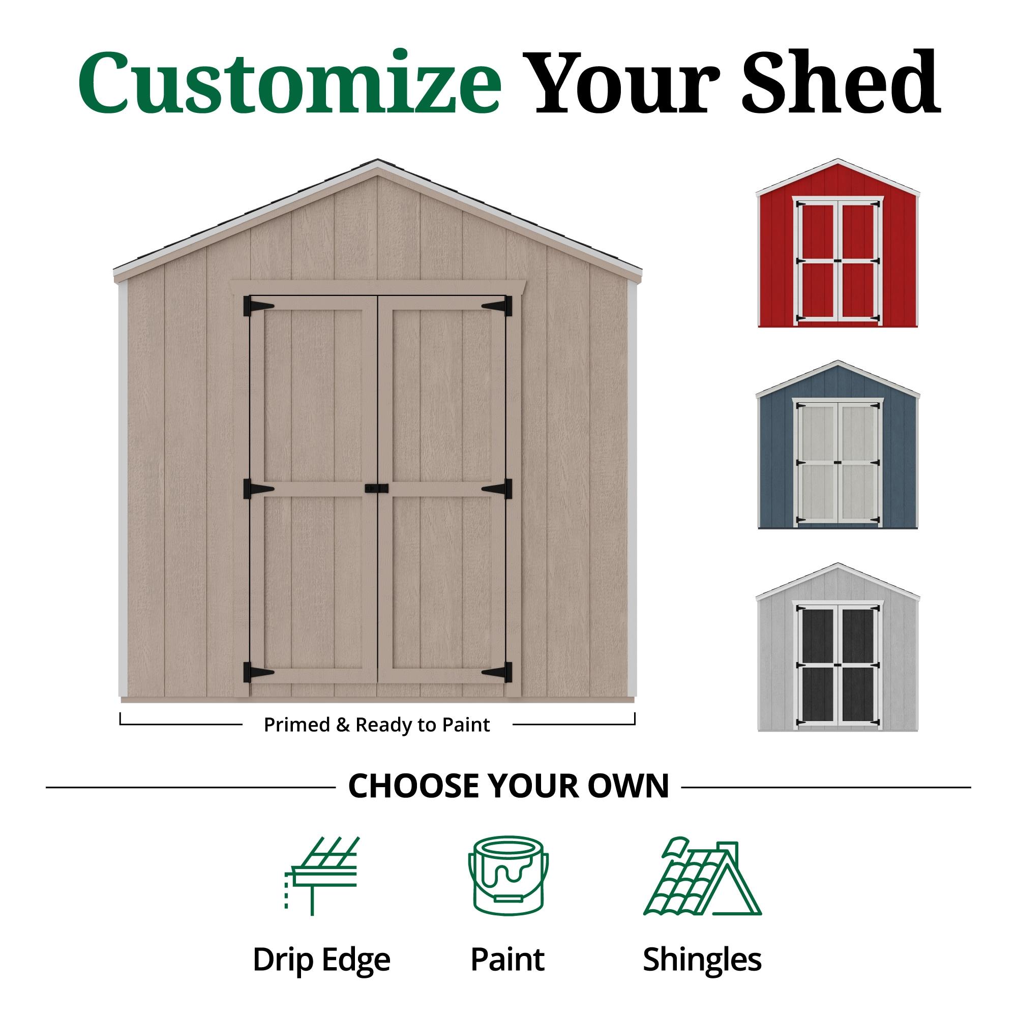 Little Cottage Co. Value Gable Outdoor Wood Storage Shed