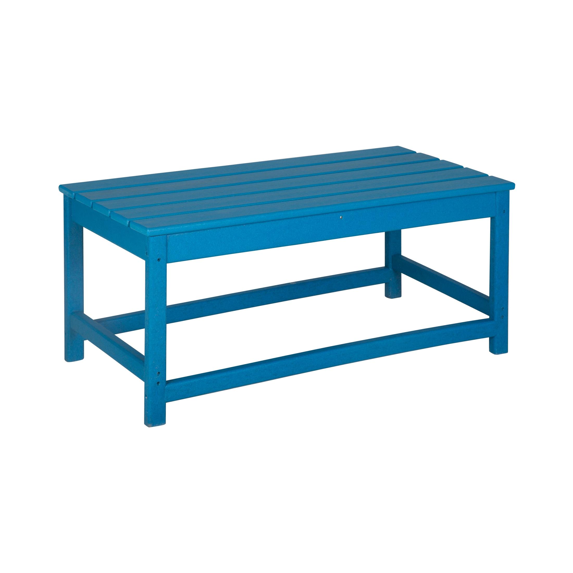 Polytrends  Laguna Hdpe All Weather Outdoor Patio Coffee And Side Tables (3-Piece Set) Pacific Blue