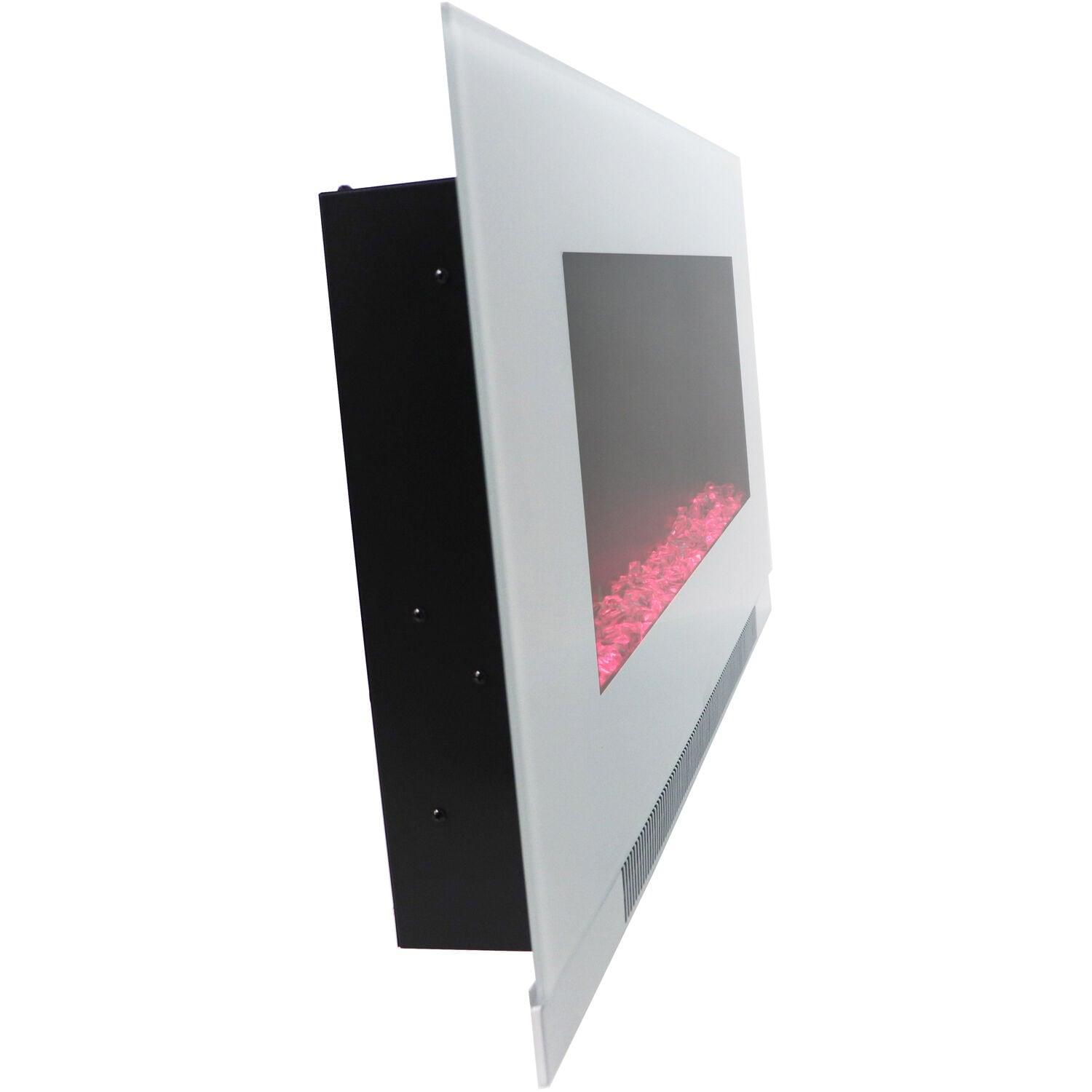 Cambridge Cambridge Wall Mount Electric Fireplace Heater with Remote Control for Indoor Use in Living Room, Bedroom, Home Office