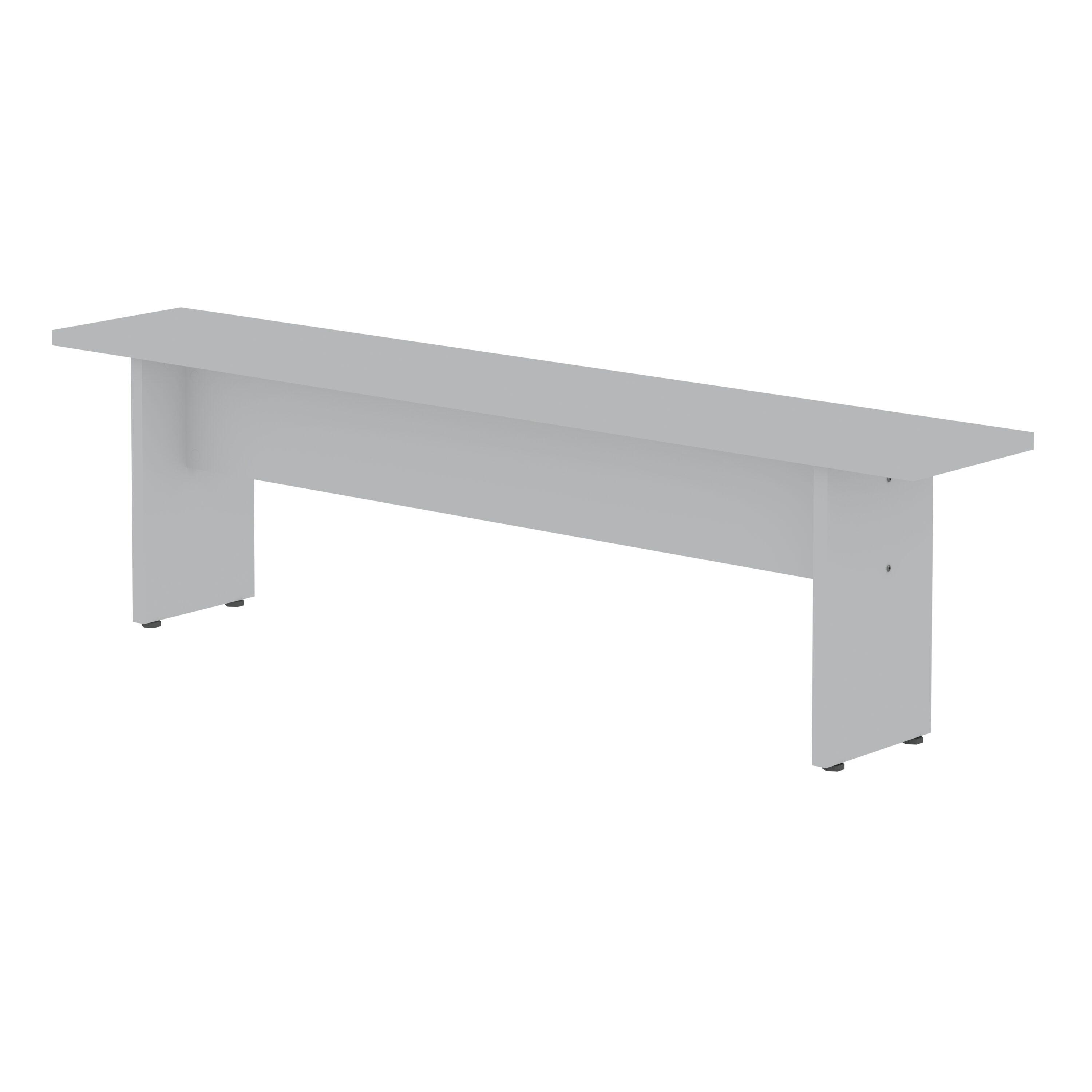 3pc Nomad 67.91" Modern Dining Set White - Manhattan Comfort: Rustic Charm, MDF, Seats 6