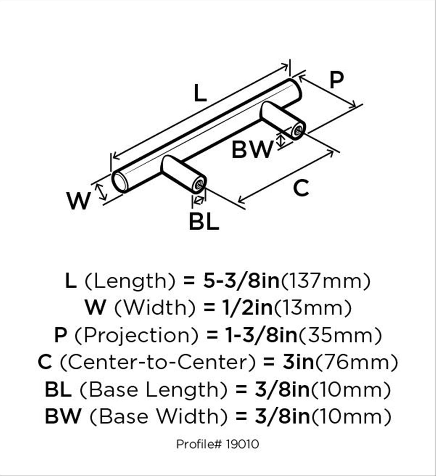 Bar Pulls Center to Center Bar Pull