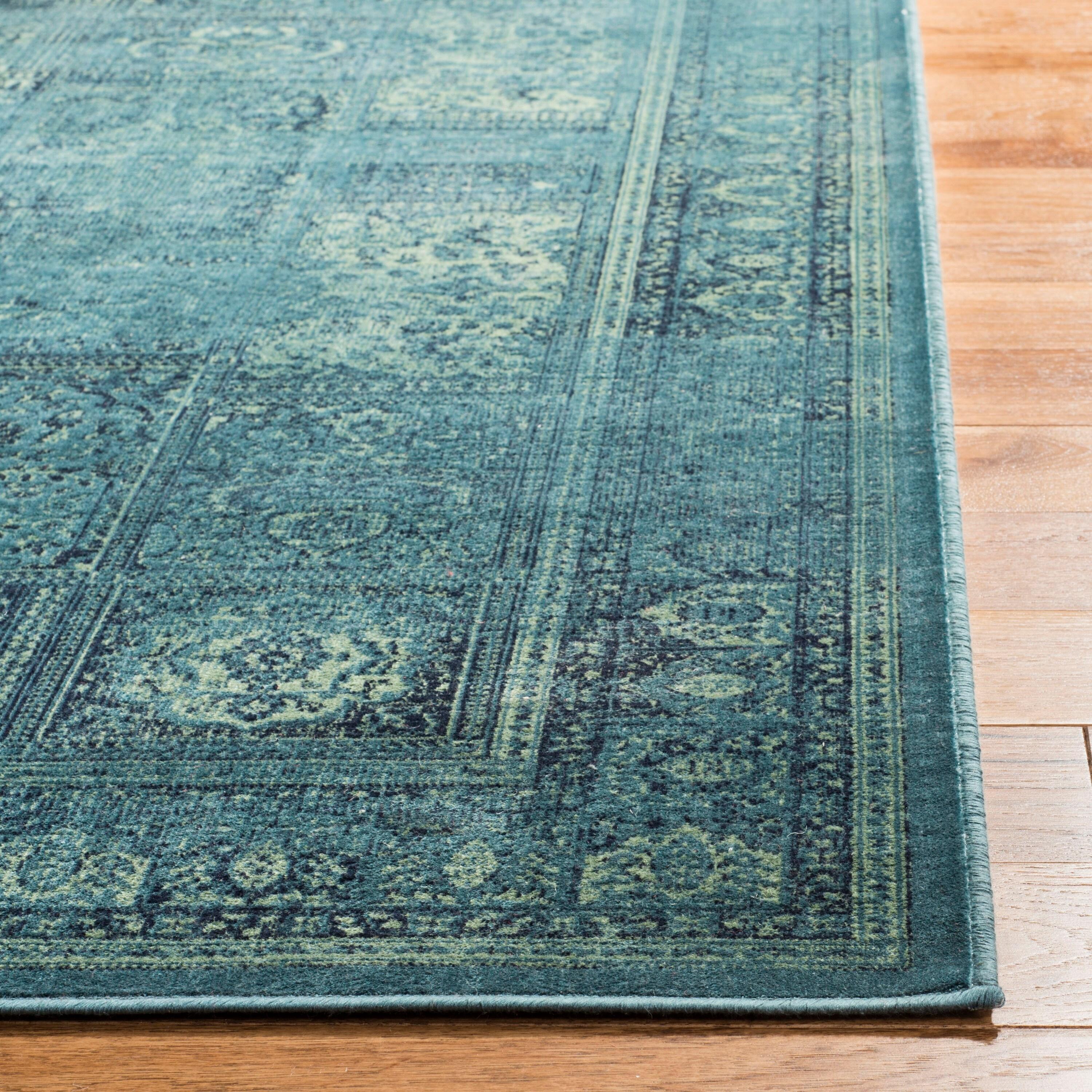 Vintage VTG127 Power Loomed Indoor Area Rug - Turquoise/Multi - 8'9"x11'9" - Safavieh.
