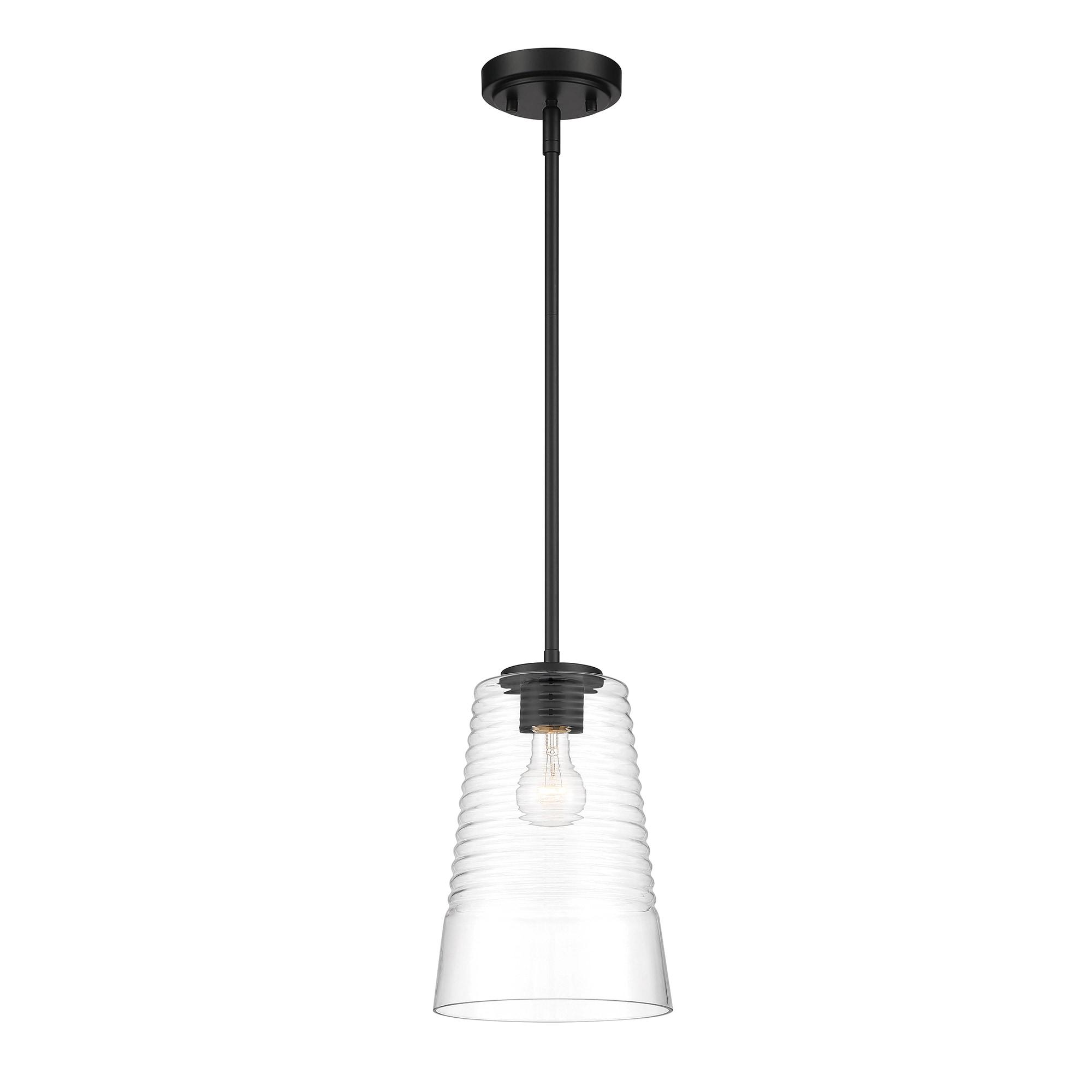 Designers Fountain Ingo 1 Light Matte Black Pendant, D230M-8P-MB