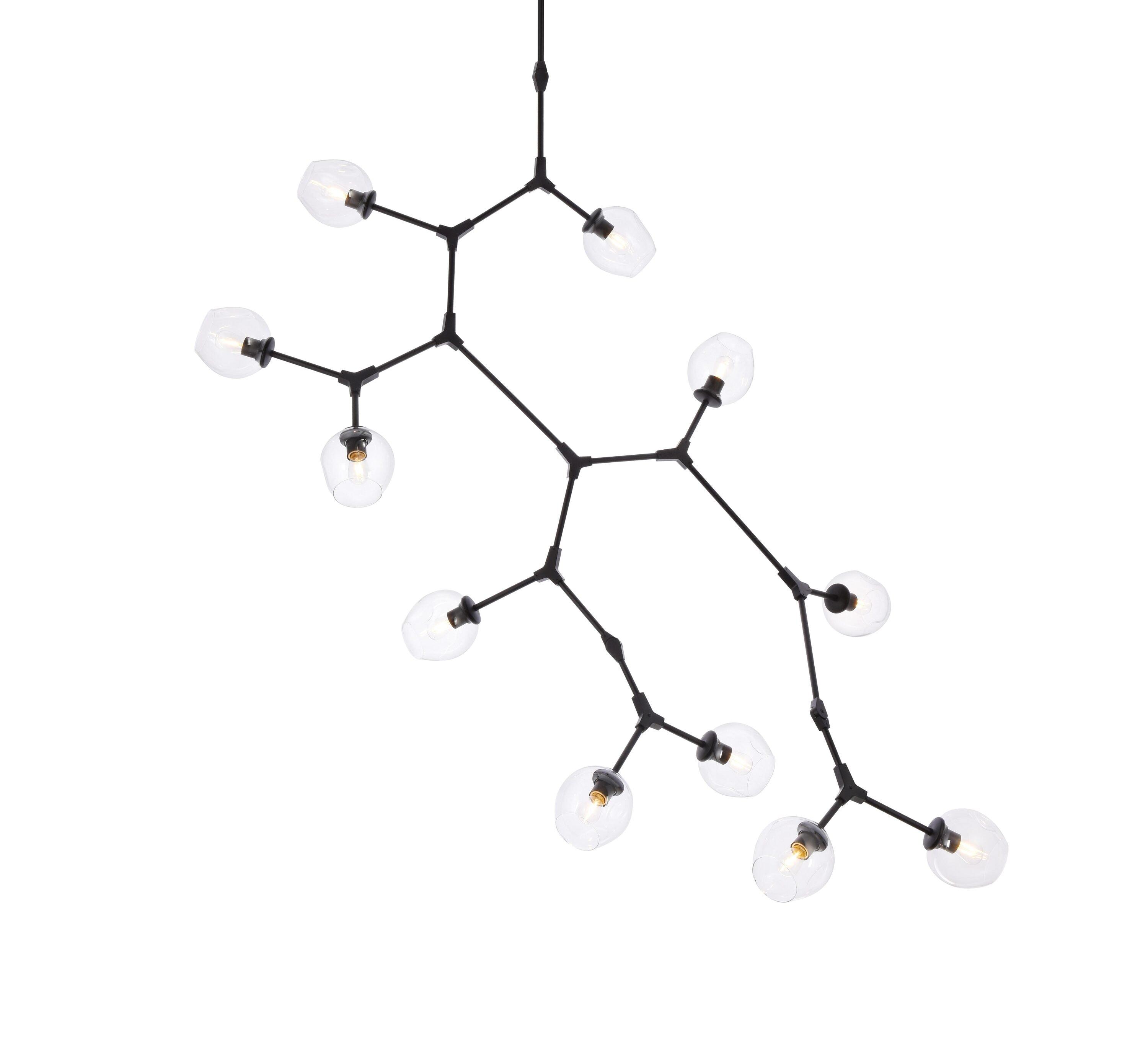 Elegant Lighting Cavoli 11 - Light Chandelier in  Black
