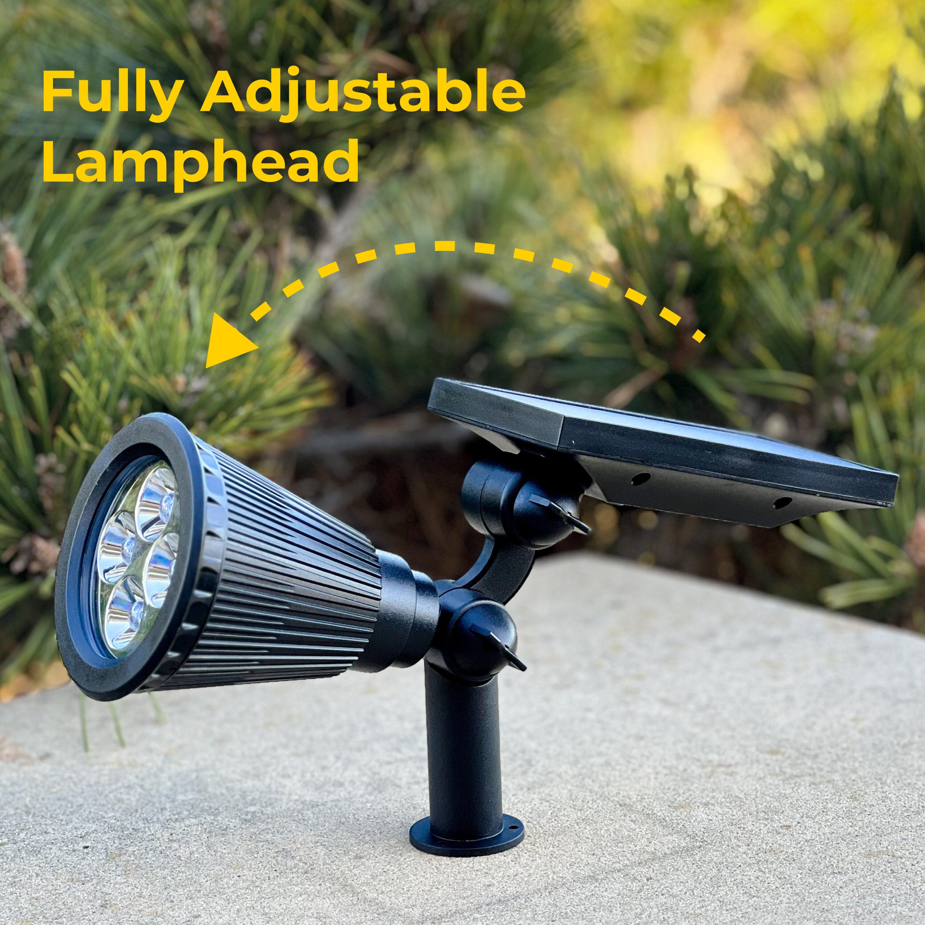 Outdoor Solar Adjustable Landscape LED Spot Lights (Set of 2)