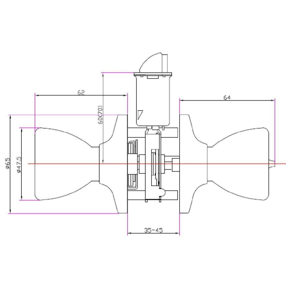 Design House Terrace 6-Way Universal Keyed Entry Door Knob, Satin Nickel