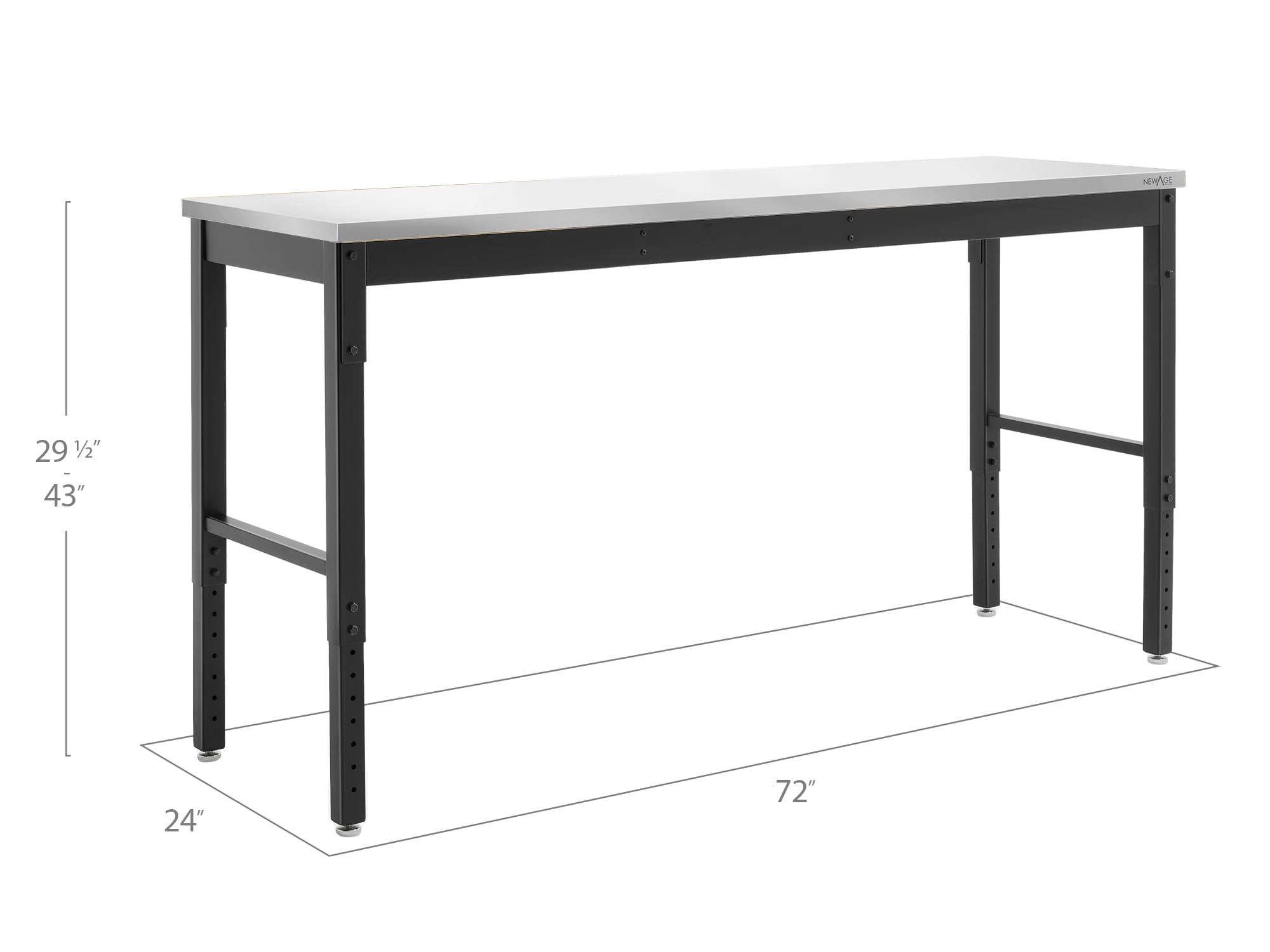 NewAge Products Pro Series Adjustable Height Steel Workbench