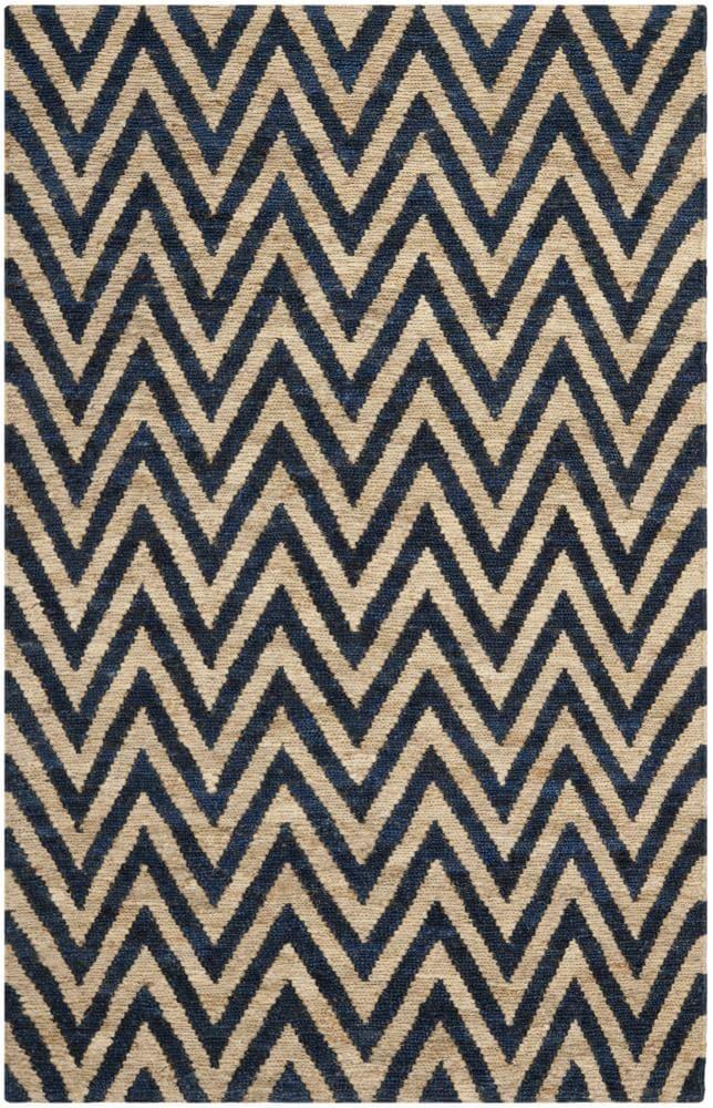 Organica ORG515 Hand Knotted Area Rug - Blue/Natural - 5'x8' - Safavieh.