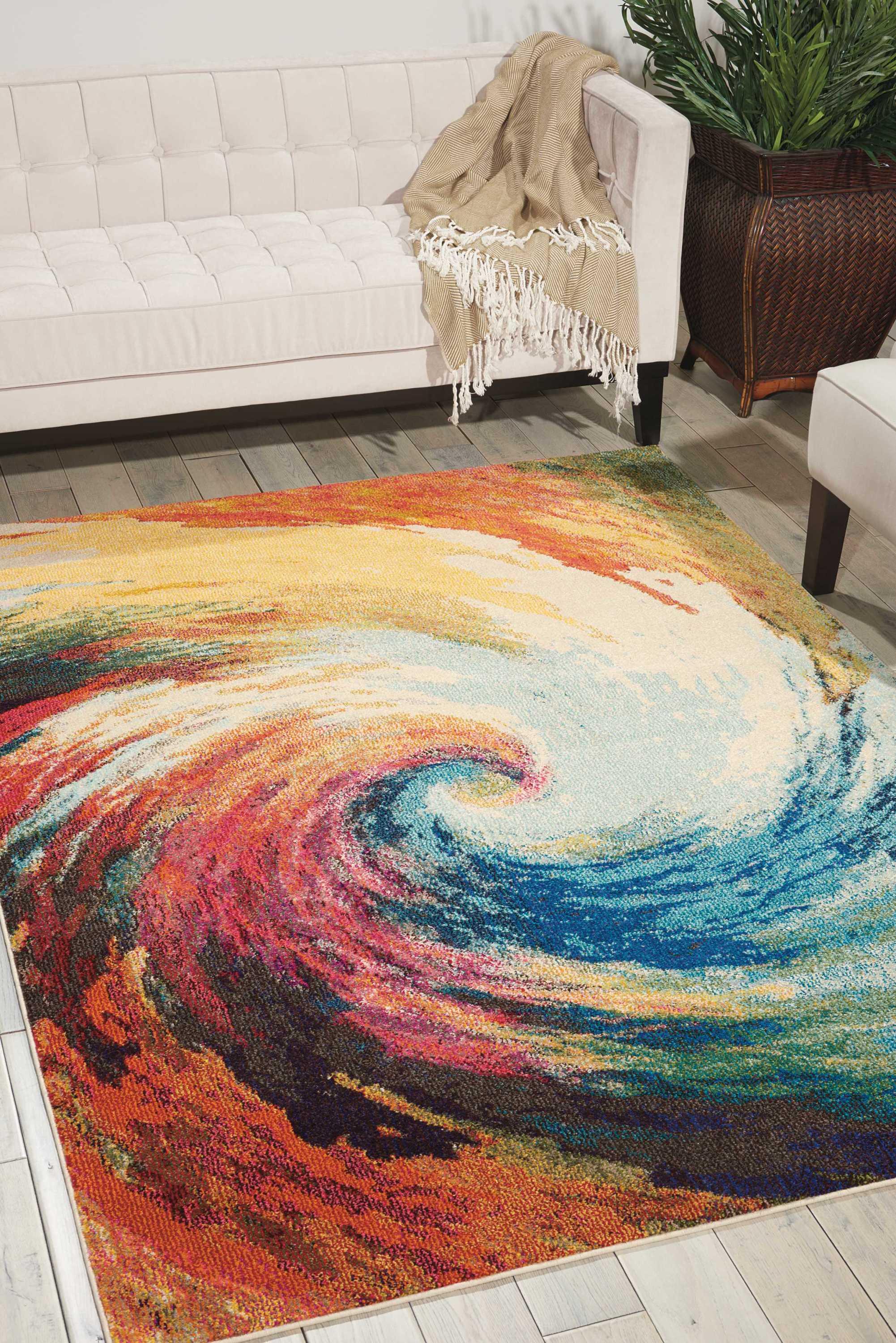 Nourison Celestial Wave Area Rug CES07 5'3" x 7'3"