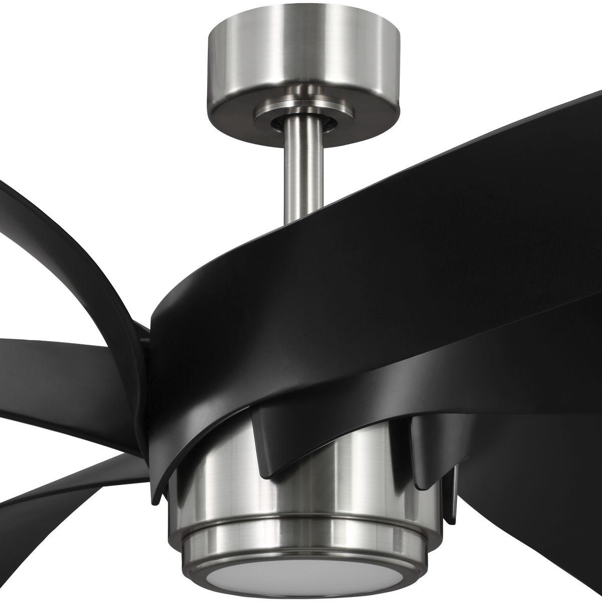 P250108-009-30-Progress Lighting-Insigna - 6 Blade Ceiling Fan with Light Kit In Contemporary Style-14.75 Inches Tall and 72 Inches Wide-Brushed