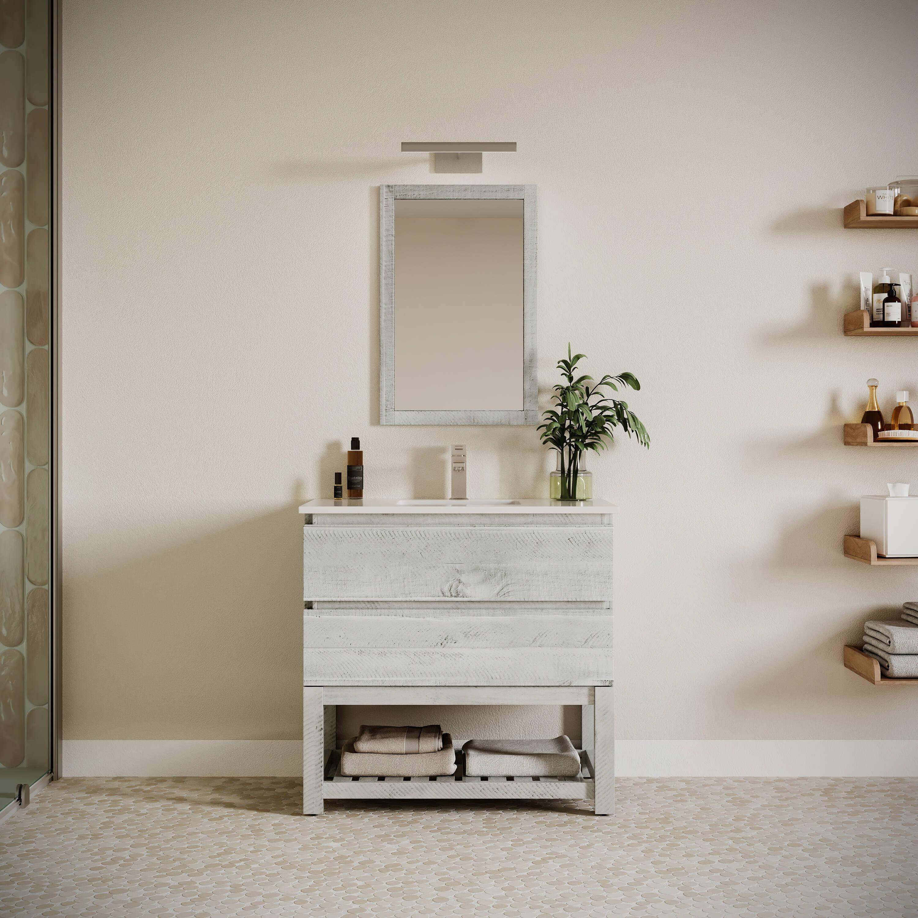 Fresca Formosa 35" Free-Standing Open Bottom Single Bathroom Vanity Base Only