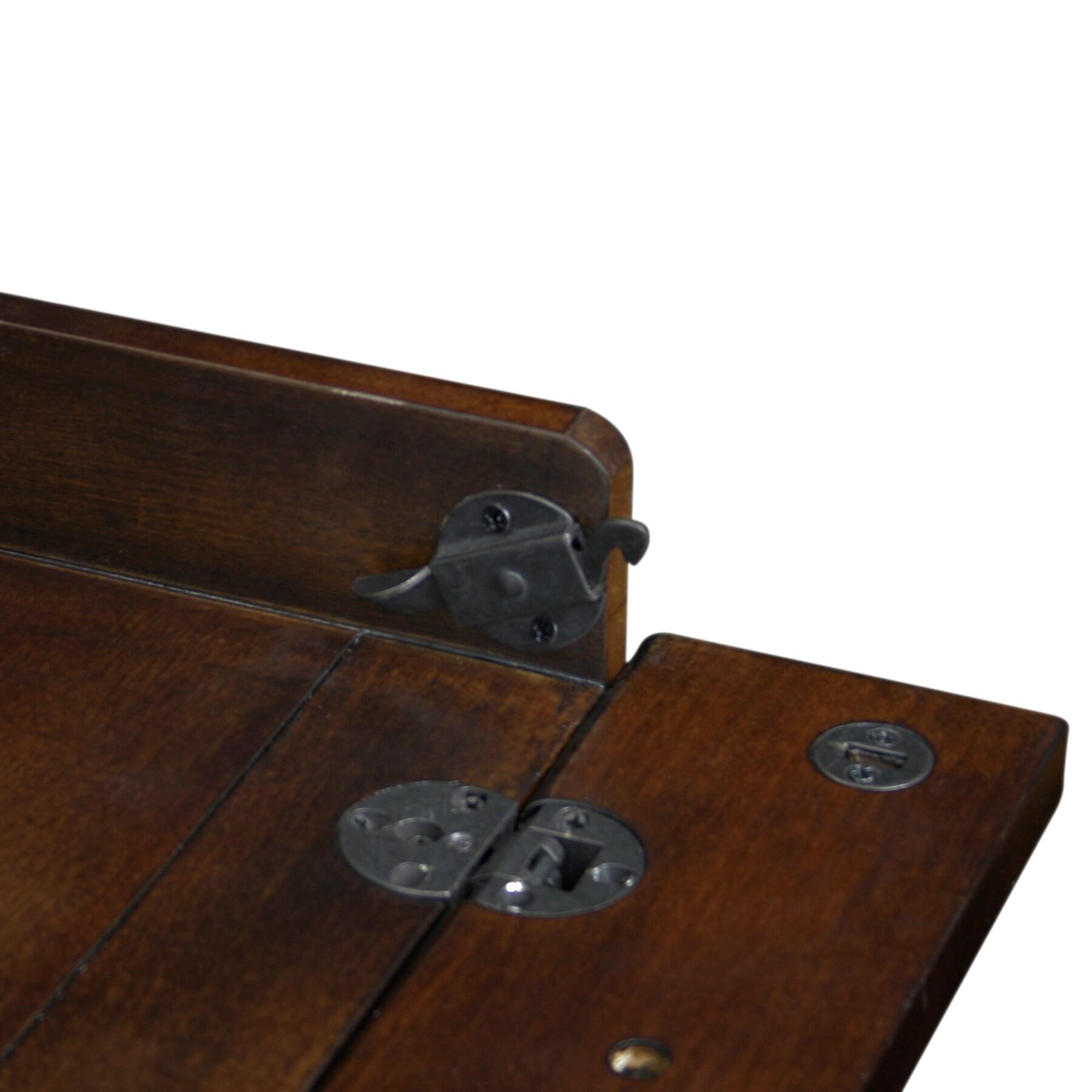 Chocolate Cherry Wood Writing Desk with Drawer and Keyboard Tray