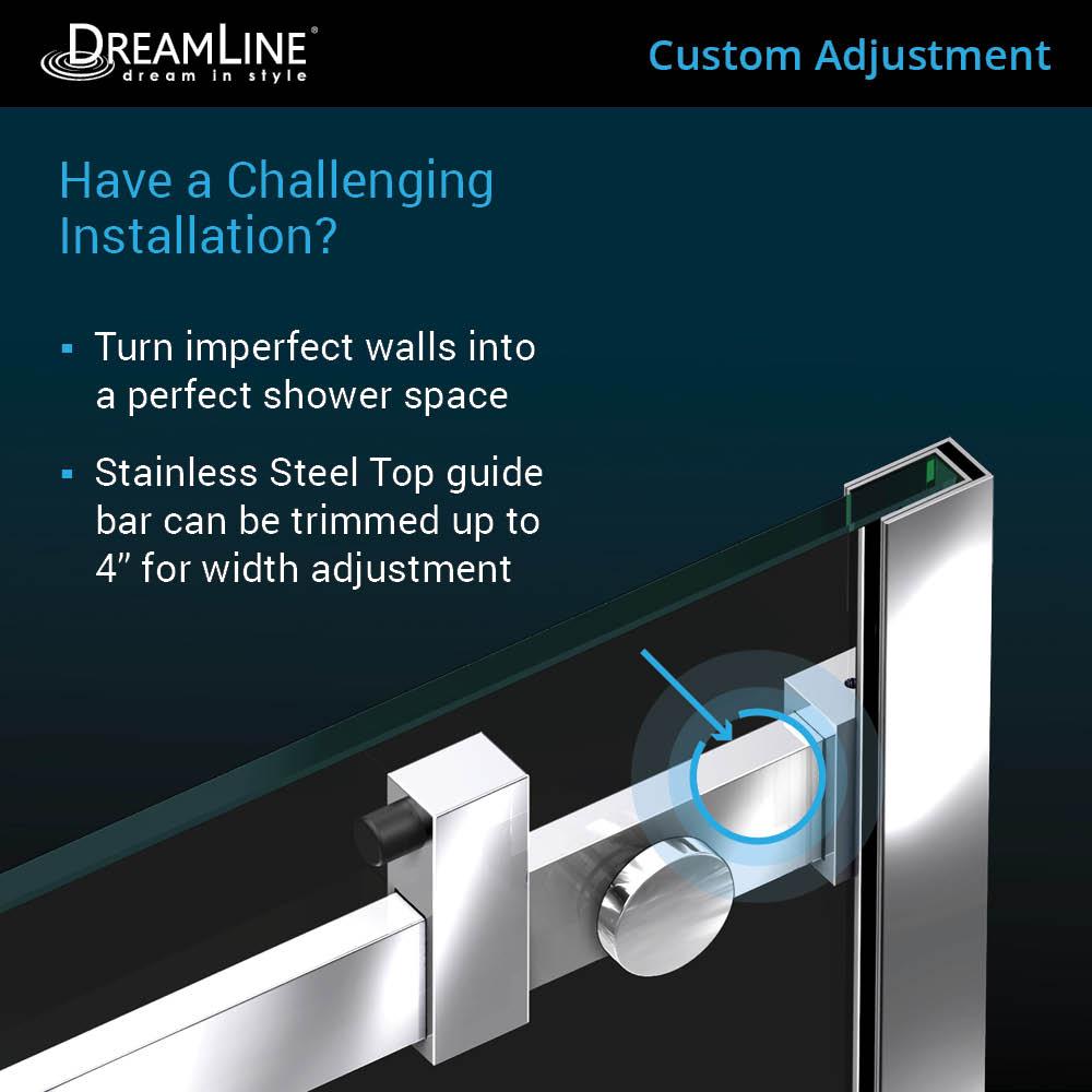 DreamLine Enigma Air 44 - 48 in. W x 76 in. H Frameless Sliding Shower Door