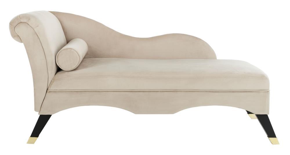Caiden Chaise - FOX6284 - Tan/Black - Safavieh