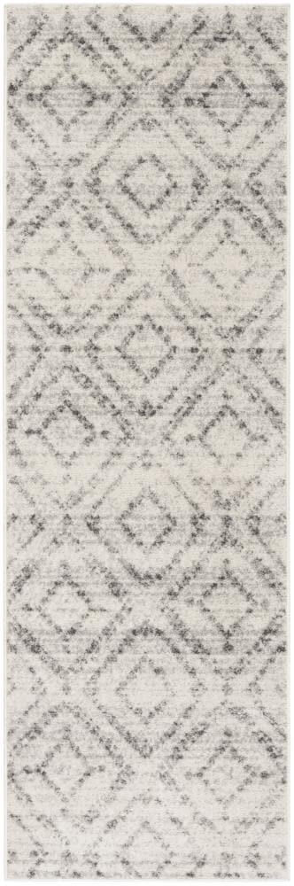 Adirondack ADR131 Machine Made Indoor Runner - Light Grey/Grey - 2'-6"x10' - Safavieh