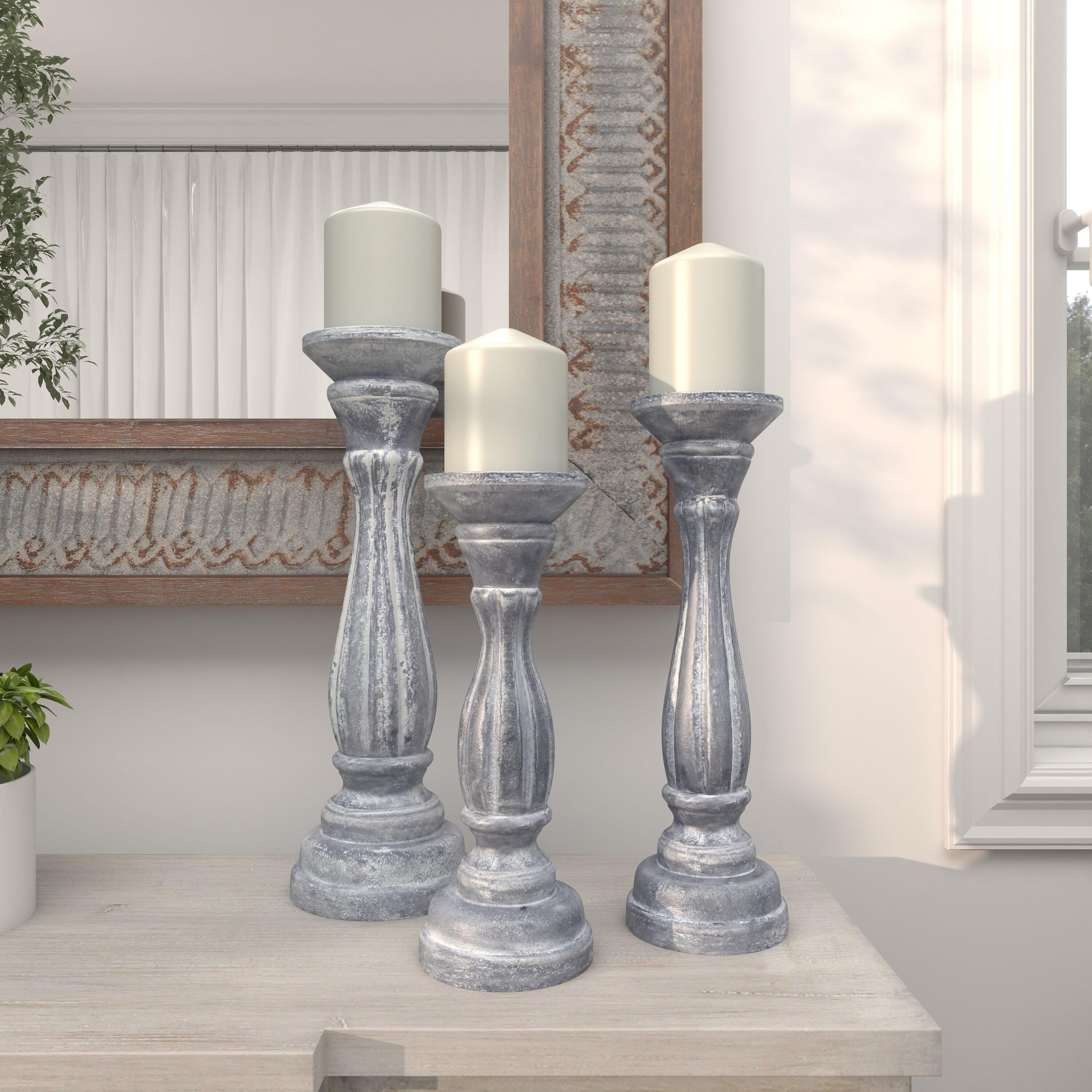 UMA Enterprises Wood Tabletop Candlestick