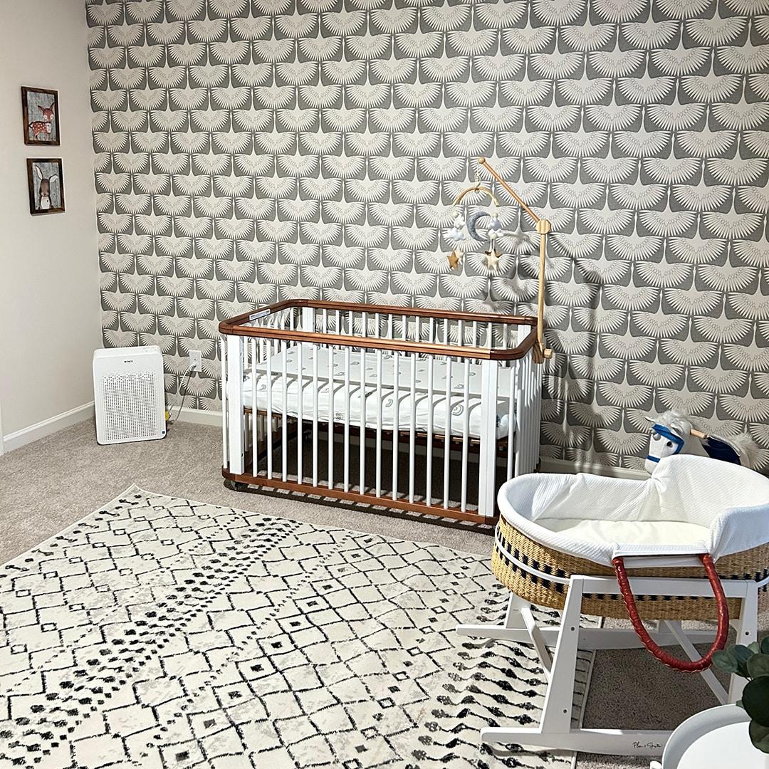 Tempaper x Genevieve Gorder Feather Flock Chalk Peel and Stick Wallpaper, 20.5" x 16.5'