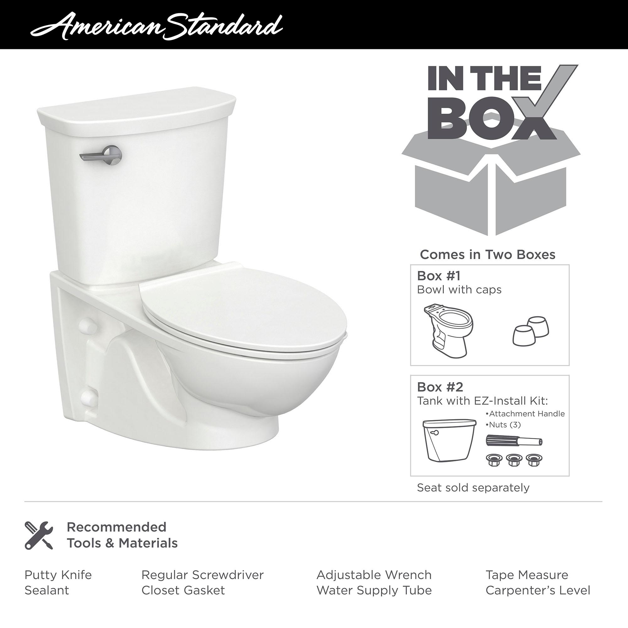 American Standard Glenwall 1.28 Gallons GPF Elongated Wall Mounted Kit (Seat Not Included)