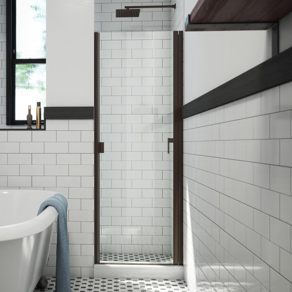 RD 24" W x 66" H Hinged Semi-Frameless Shower Door