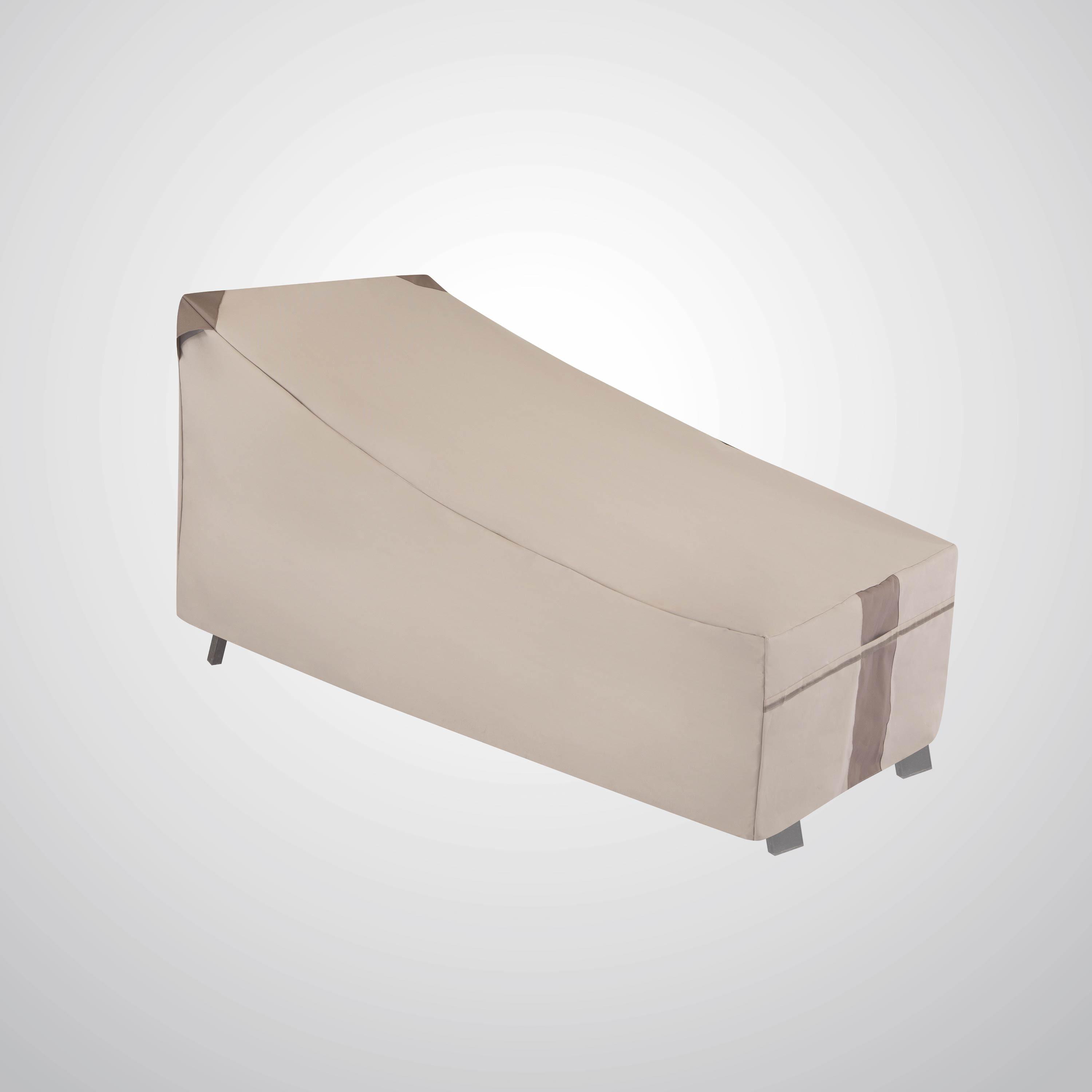 Modern Leisure Monterey Outdoor Patio Day Chaise Lounge Cover, 66"L x 35.5"W x 33"H, Beige