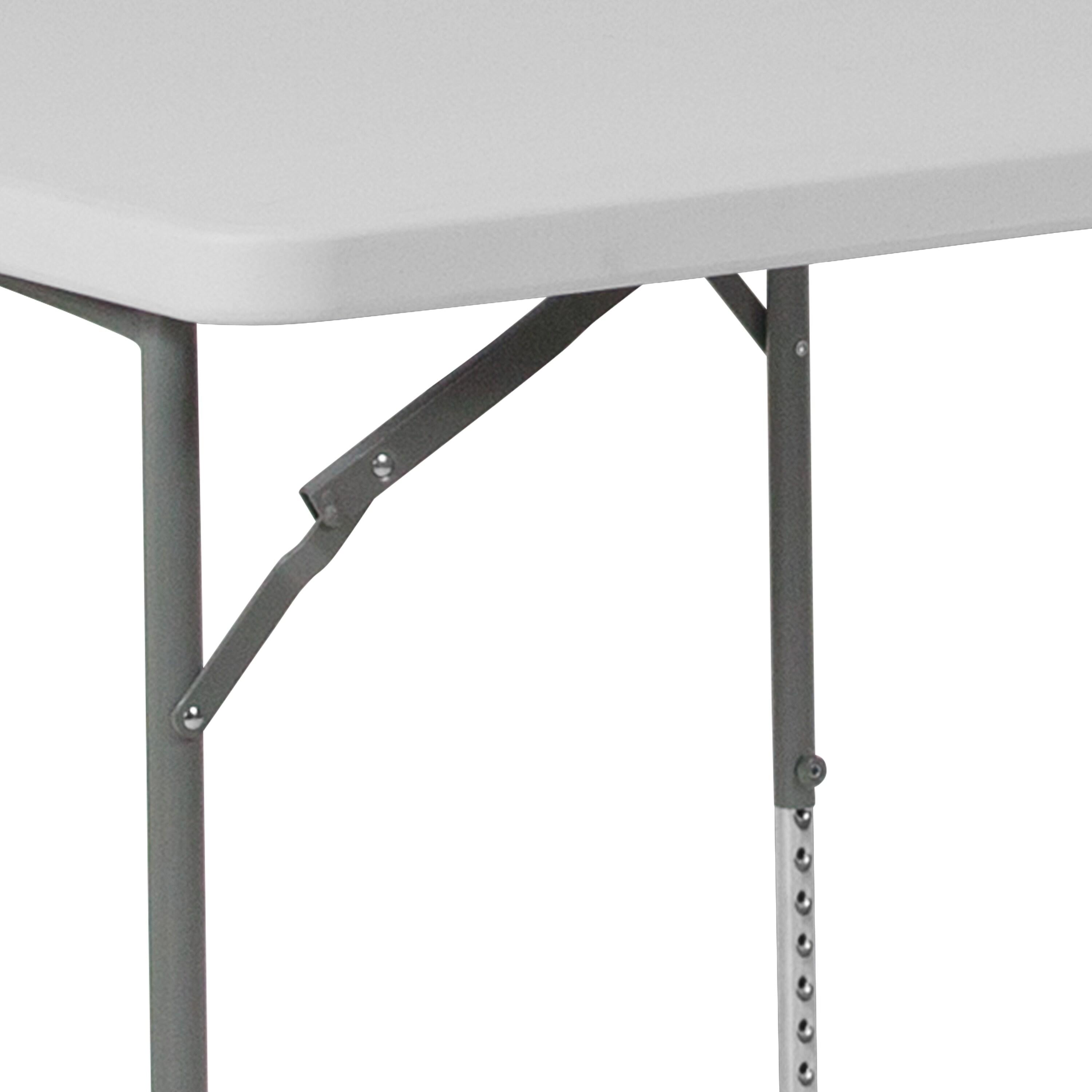 Parker 2.79-Foot Square Height Adjustable Plastic Folding Table