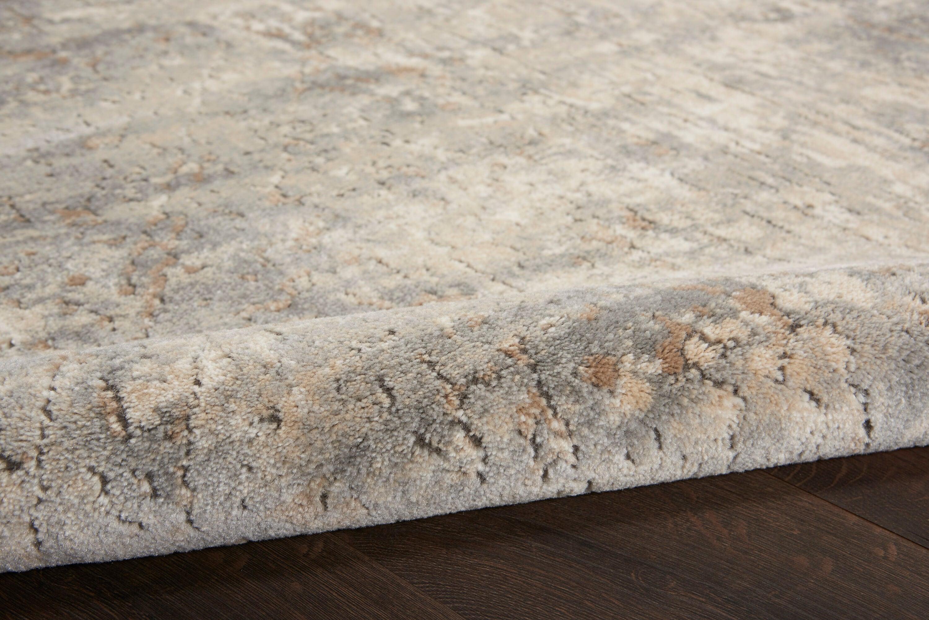 Nourison Concerto Abstract Contemporary Area Rug Beige Grey 5'3" x 7'3"