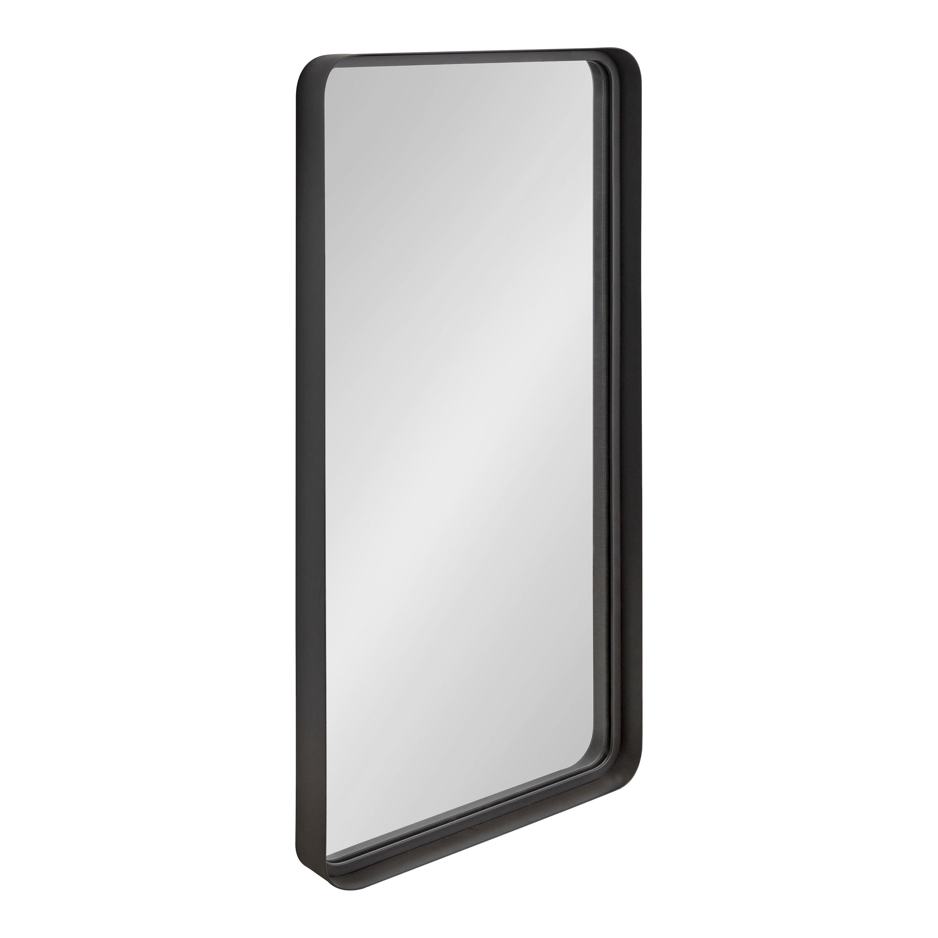 Kate and Laurel 20.08" x 41.93" Gray Industrial Wall Mirror