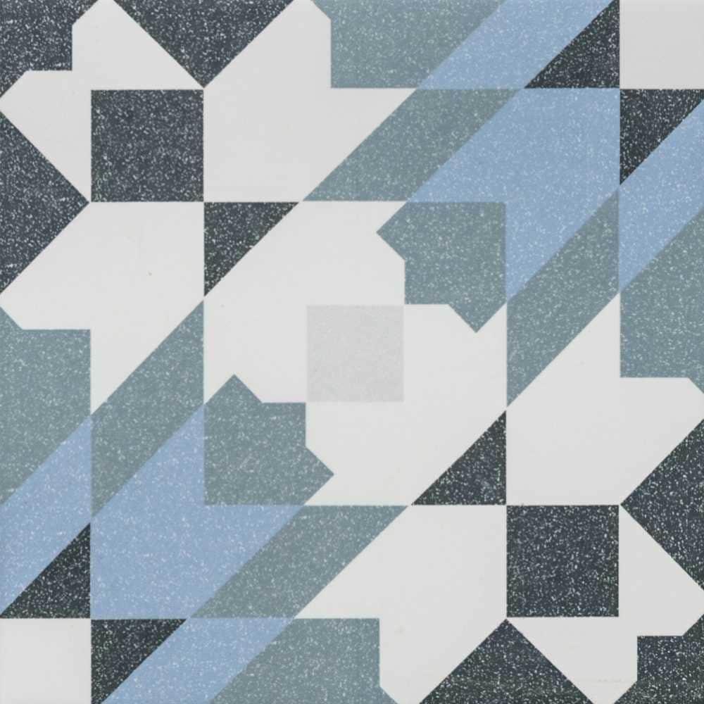 The Tile Life Garden Peony 8x8 Blue Porcelain Floor and Wall Tile - Case of 25 (10.76 Sq. ft.)