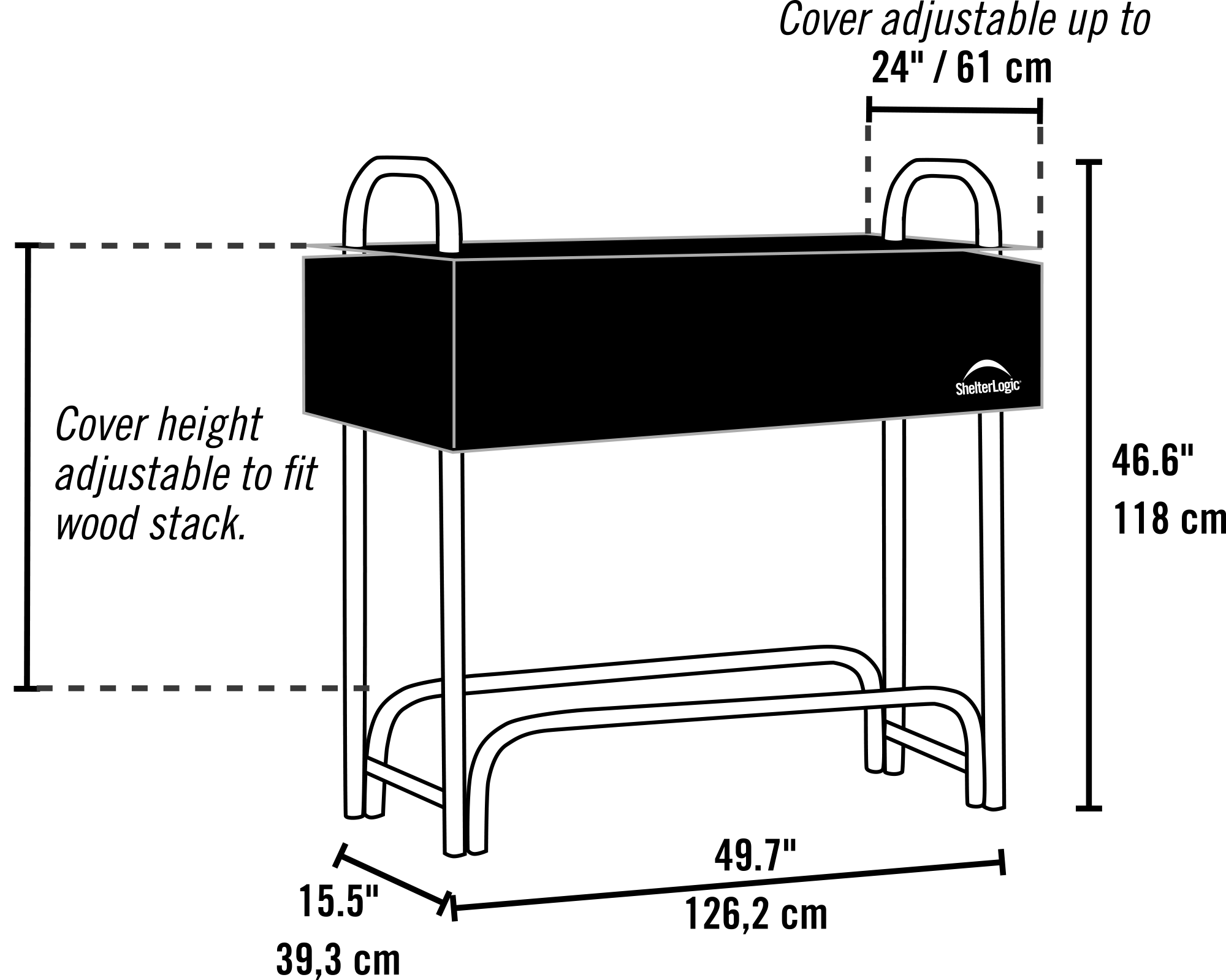 ShelterLogic 15.5'' W Metal Log Rack