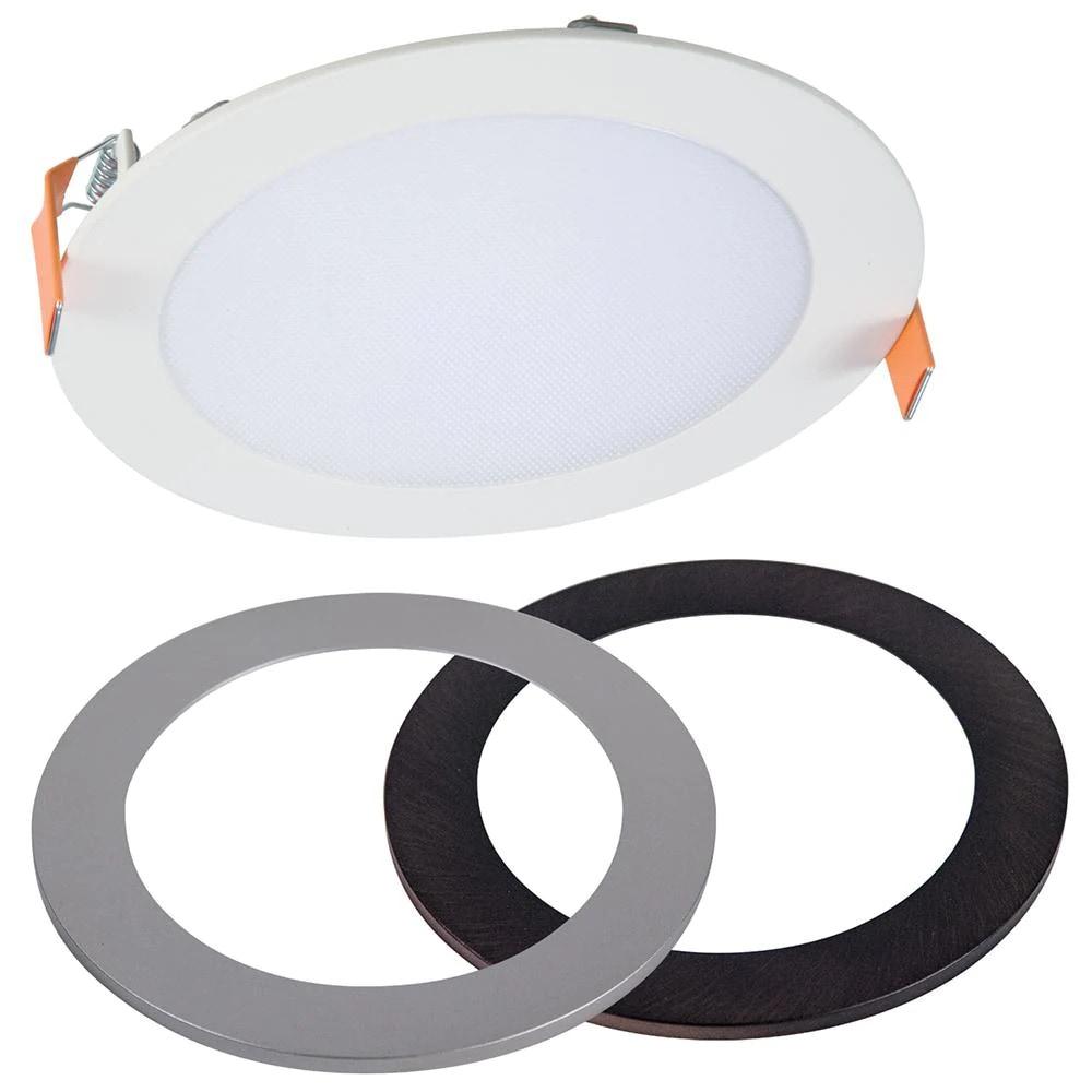 White Aluminum 6-Inch LED Recessed Light with Selectable CCT