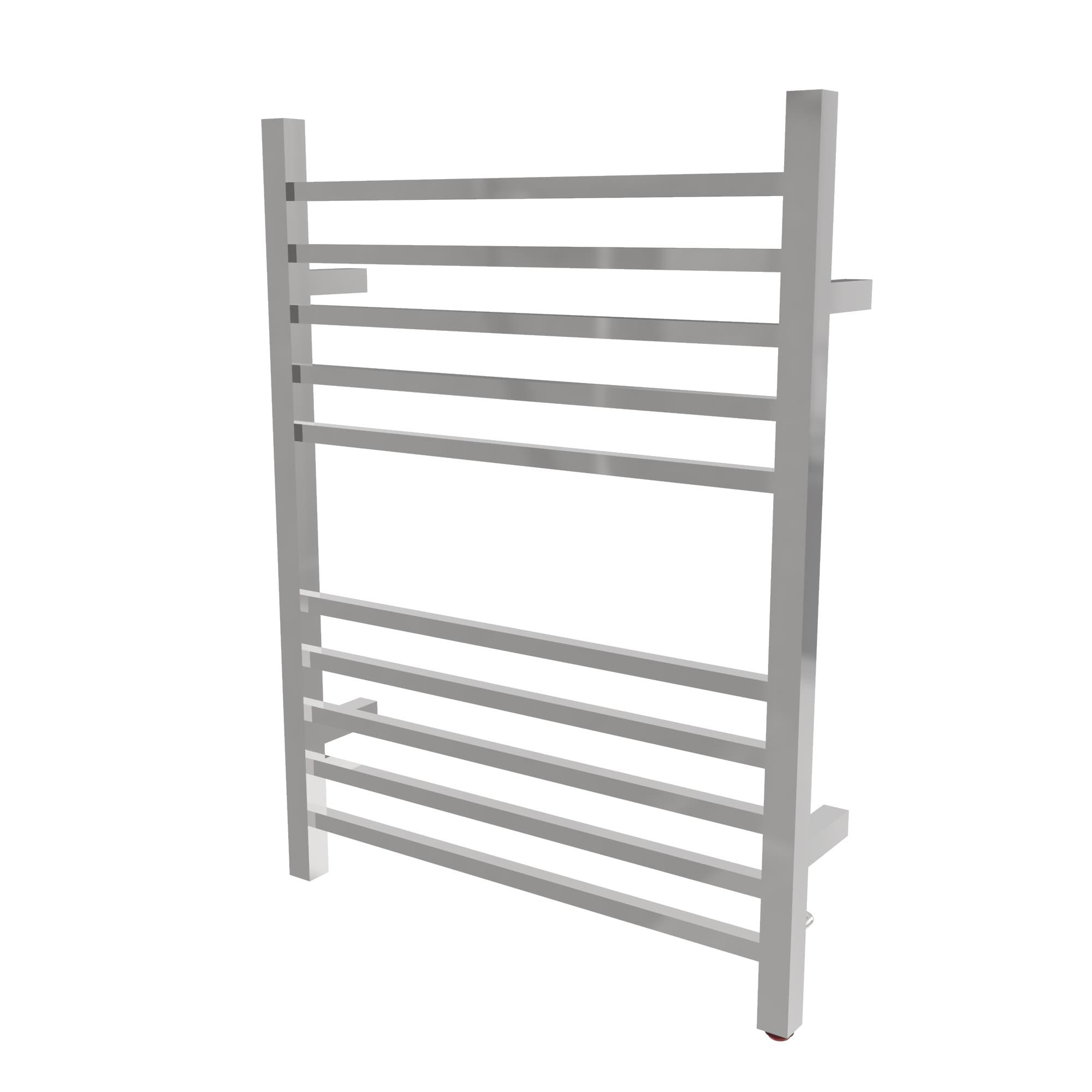 Amba Products 31.5" Stainless Steel Plug in Square Polished 10 Bar Towel Warmer