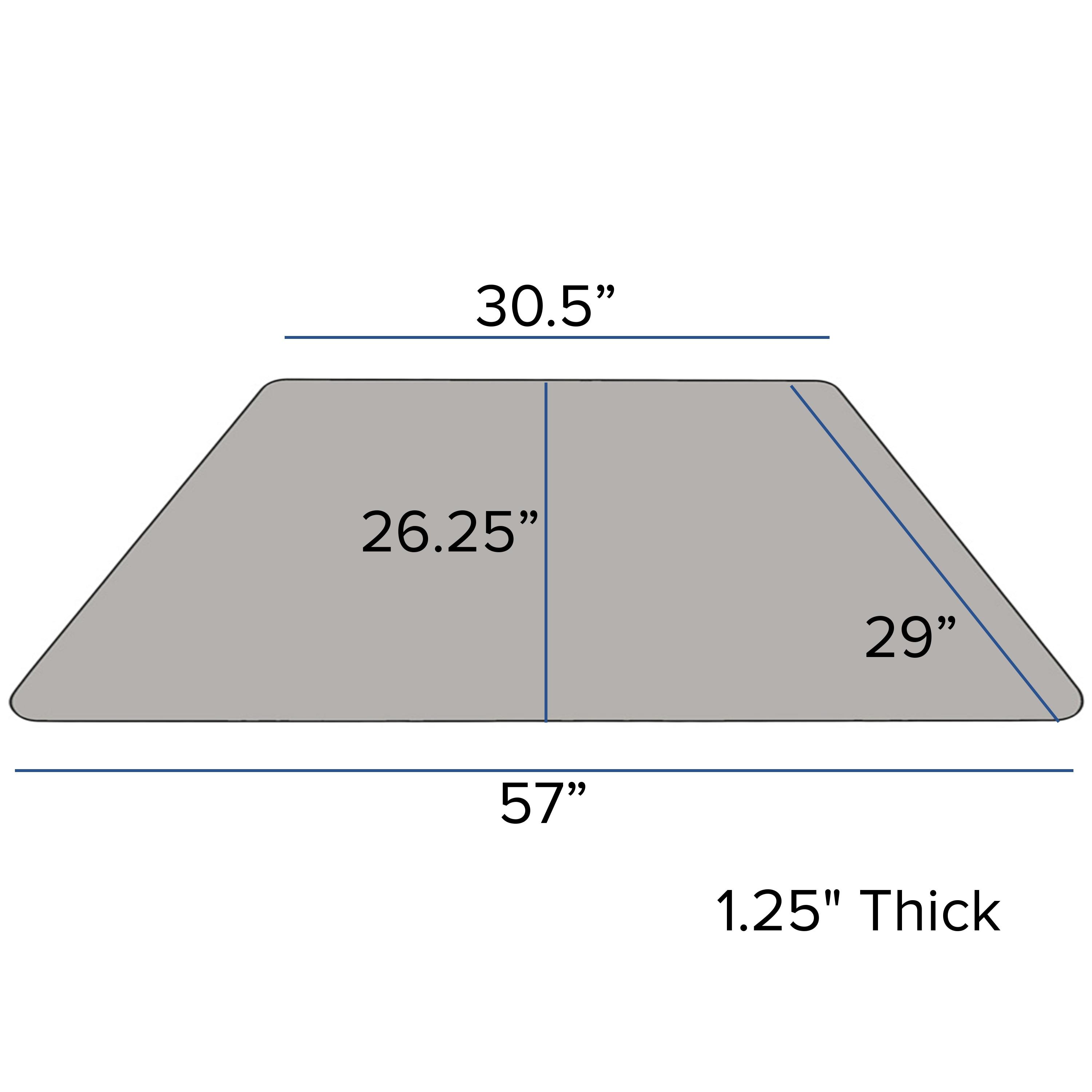 Goddard Mobile 22.5''W x 45''L Trapezoid HP Laminate Activity Table - Adjustable Legs