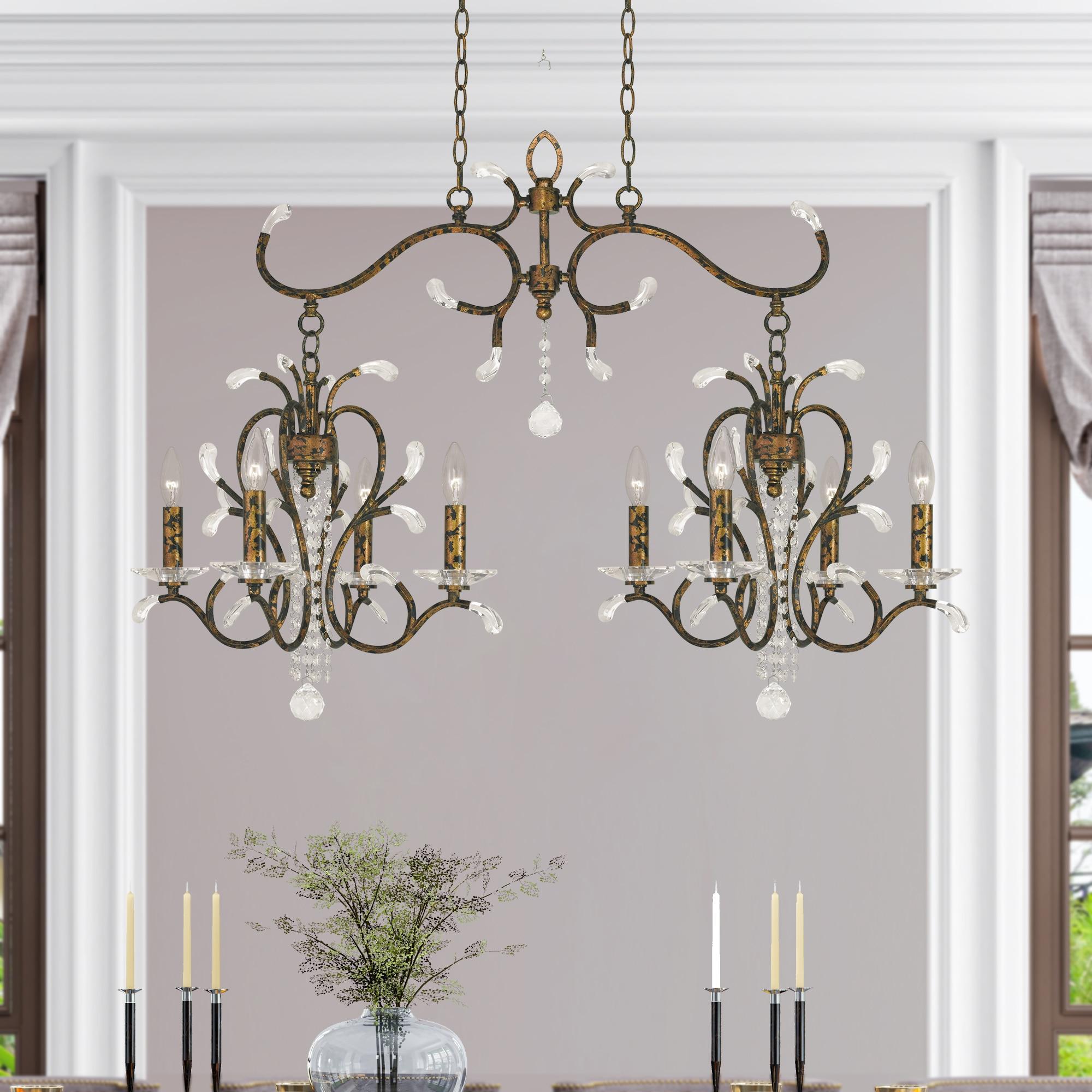 Livex Lighting Serafina 8 - Light Chandelier in  Hand Applied Venetian Golden Bronze