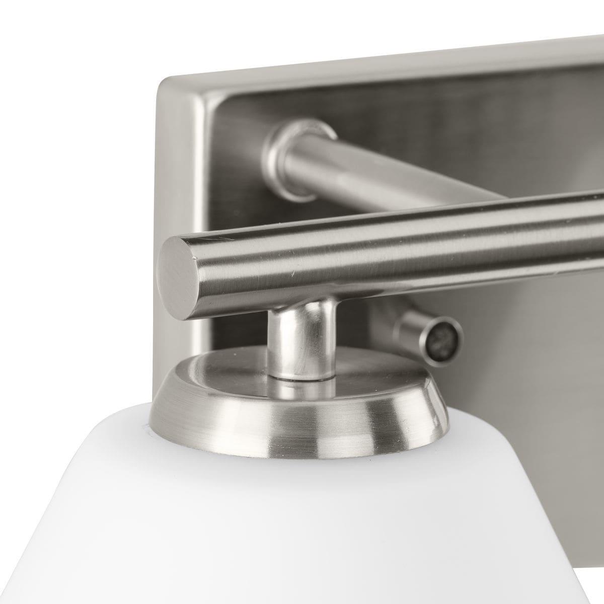 Progress Lighting Copeland 4-Light Brushed Nickel Vanity Light with Opal Glass Shades