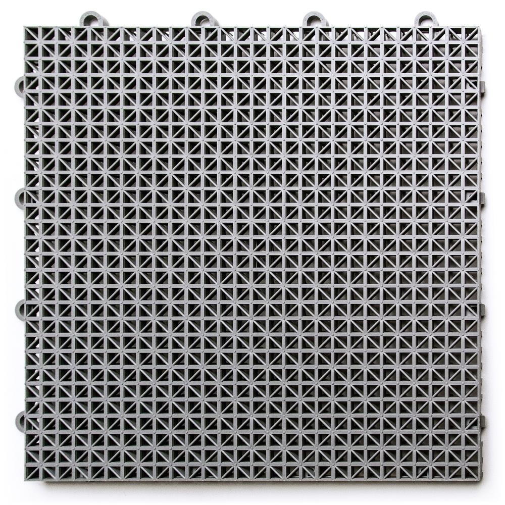 Gray 12" x 12" Interlocking Outdoor Deck Tiles (40 Pack)