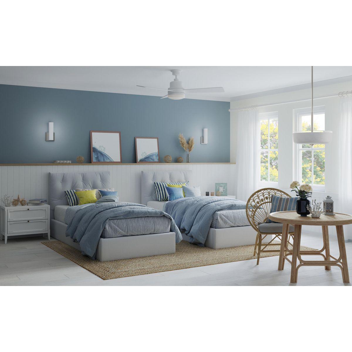 P2556-3030K-Progress Lighting-Trevina II - Wide - Ceiling Fan - 1 Light - Wall Control in Modern style - 52 Inches wide by 15.75 Inches high-White