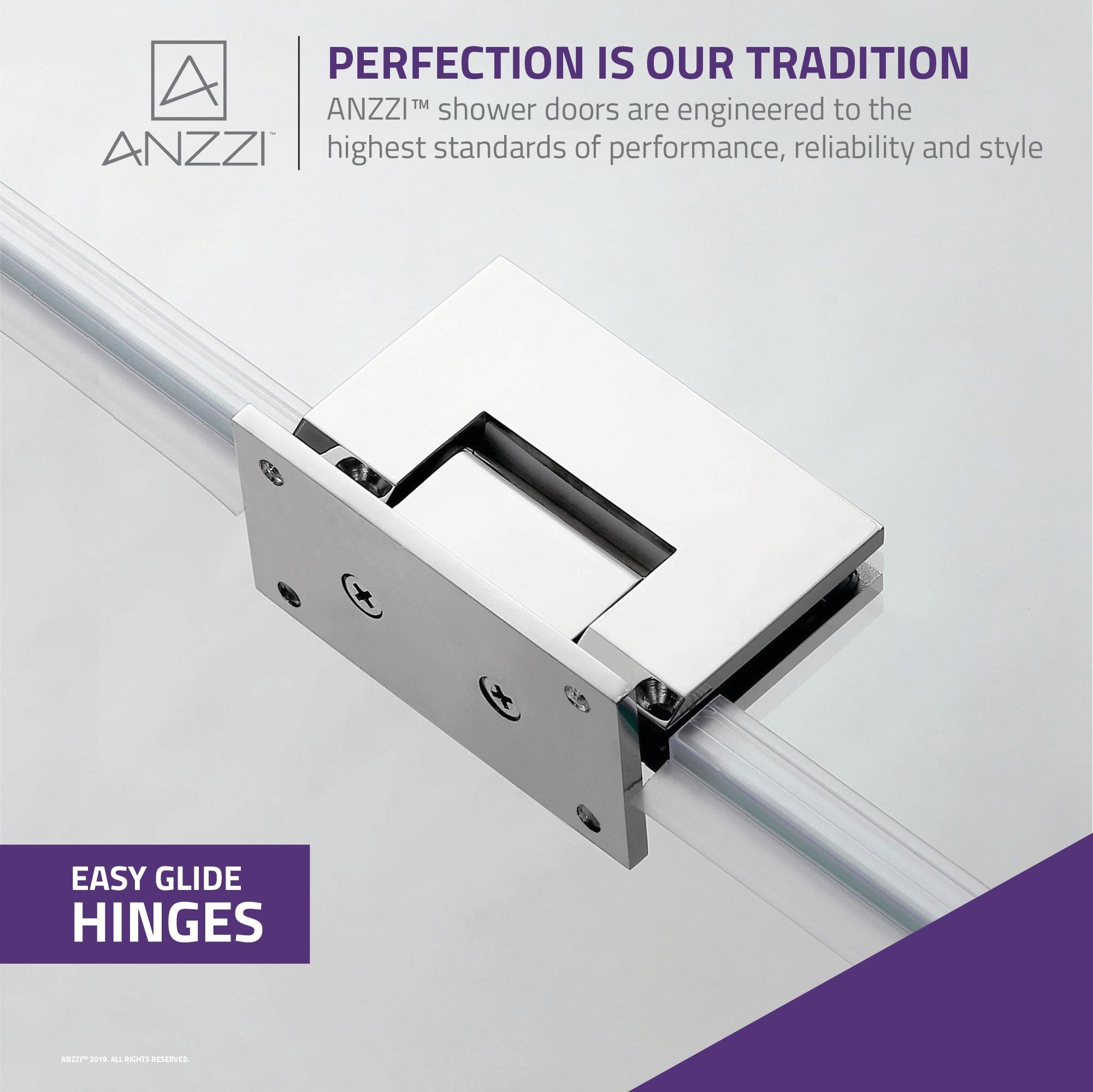 Fellow Series 30" x 72" Hinged Frameless Shower Door