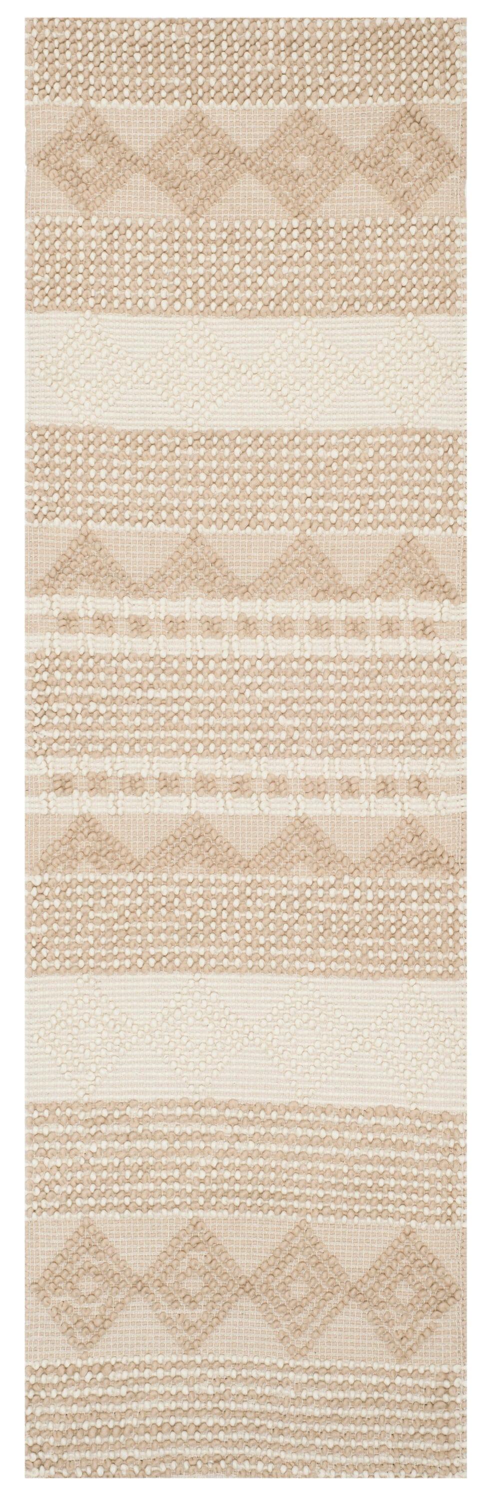 Percy Geometric Hand-Woven Flatweave Wool/Cotton Beige/Ivory Area Rug