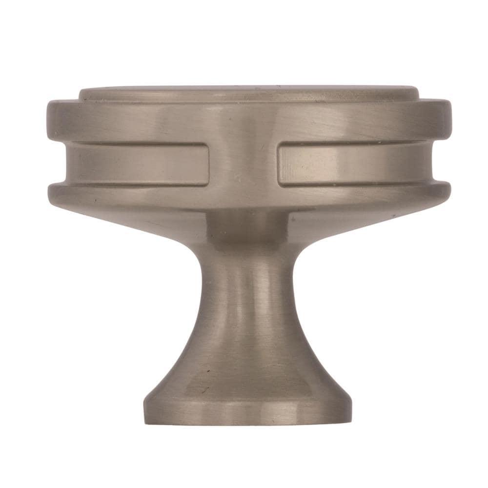 Amerock Oberon 1-3/8 inch (35mm) Diameter Satin Nickel Cabinet Knob