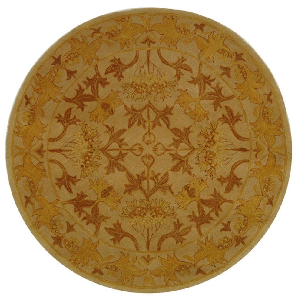 Anatolia AN541 Hand Tufted Indoor Area Rug - Beige/Gold - 6' Round - Safavieh