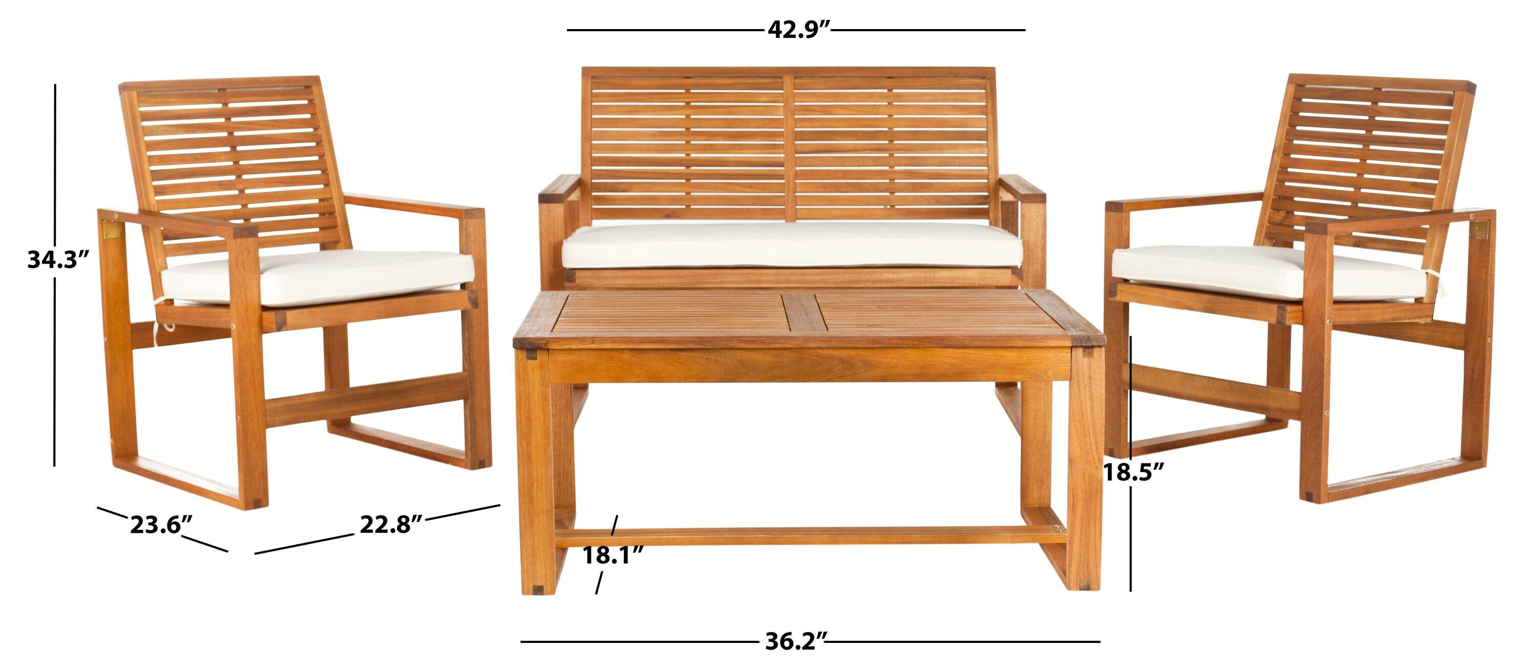 Ozark 4 Piece Set - Indoor/Outdoor - FOX6007 - Natural/Beige - Safavieh