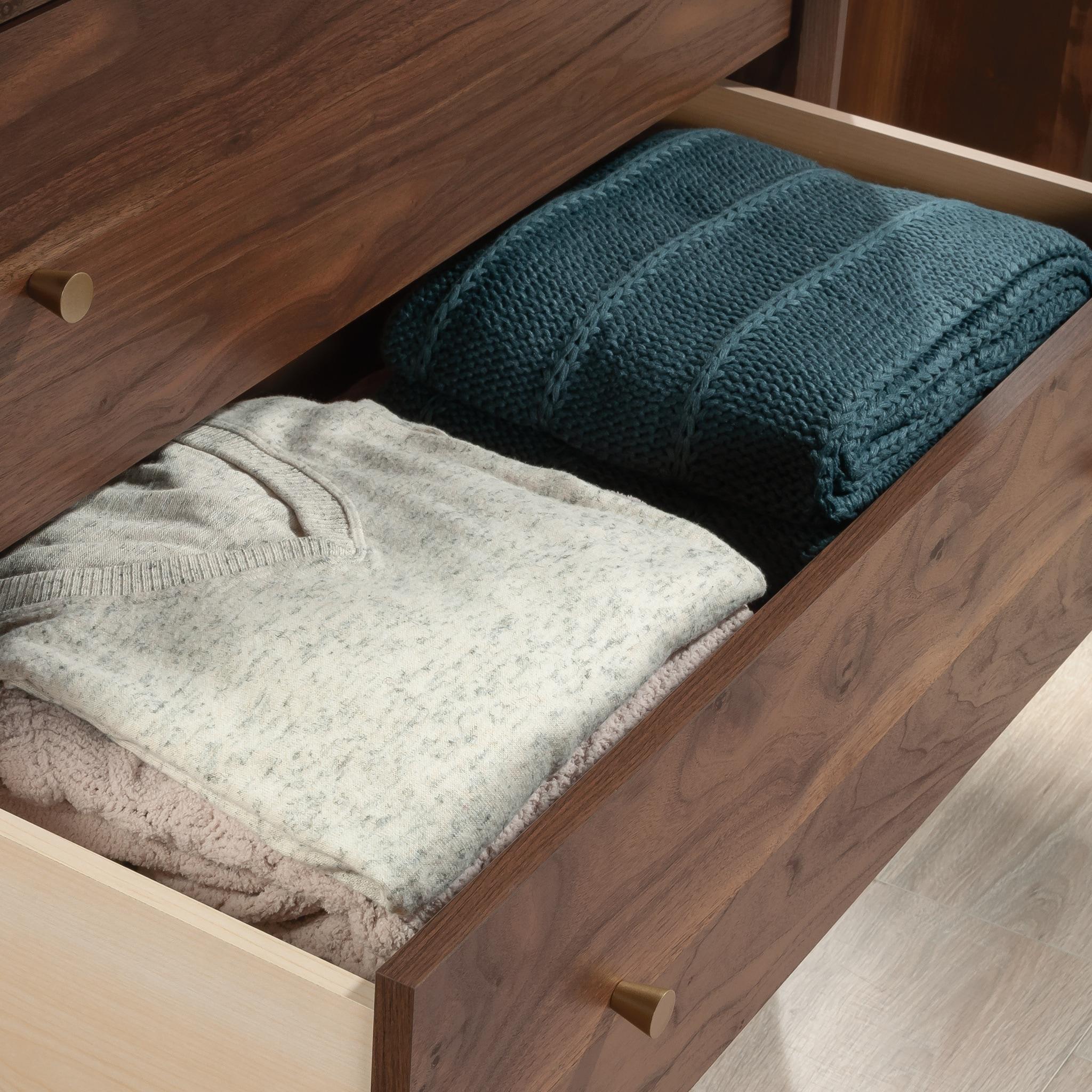 Sauder Willow Place Engineered Wood 4 Drawer Chest in Grand Walnut
