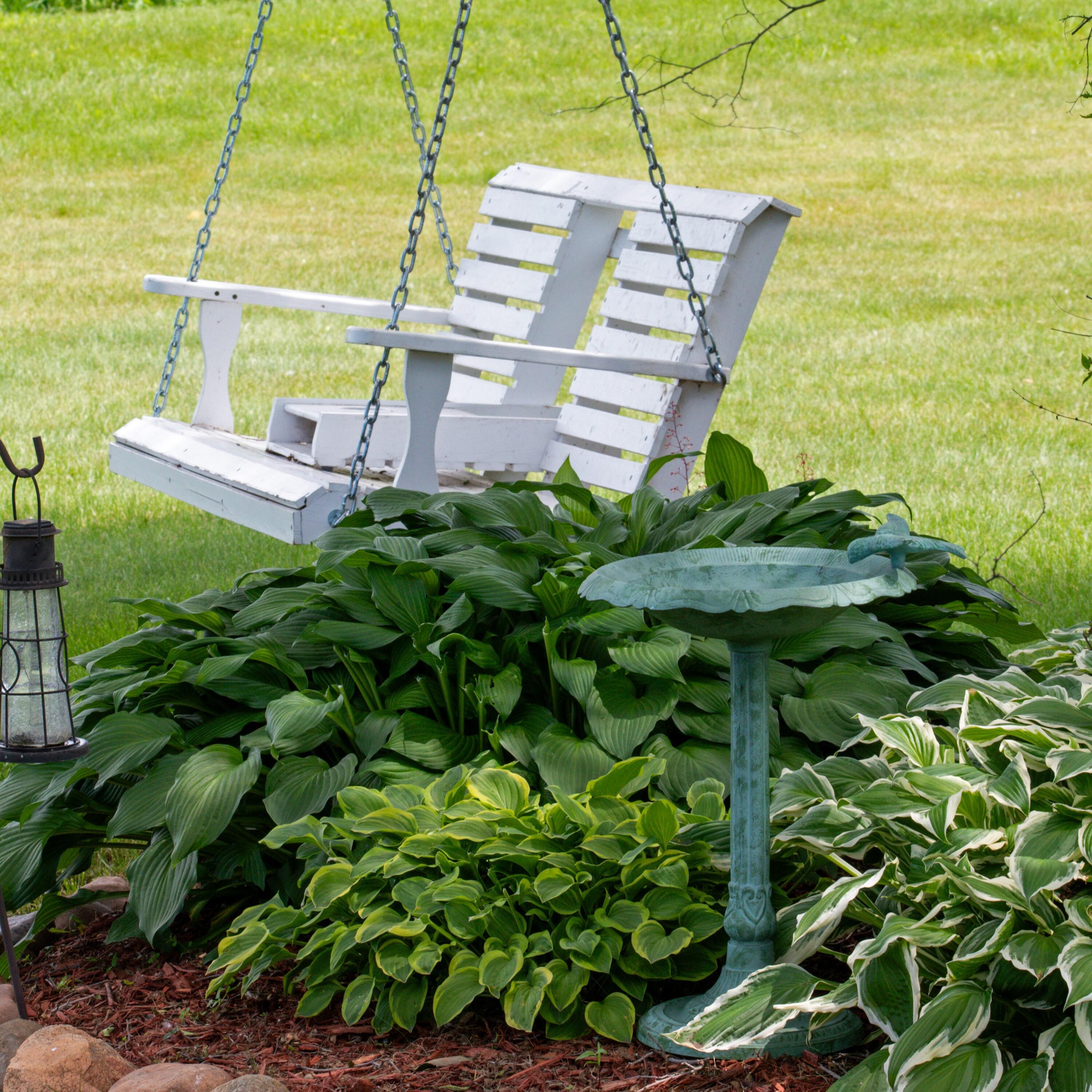 Garden Visitor Freestanding Cast Aluminum Outdoor Bird Bath