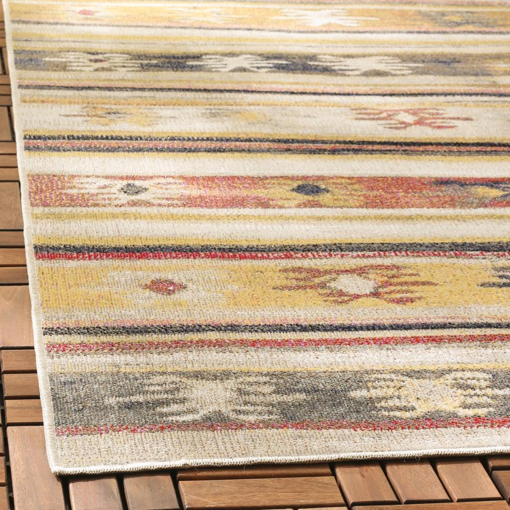 SAFAVIEH Outdoor MTG238E Montage Collection Taupe / Multi Rug