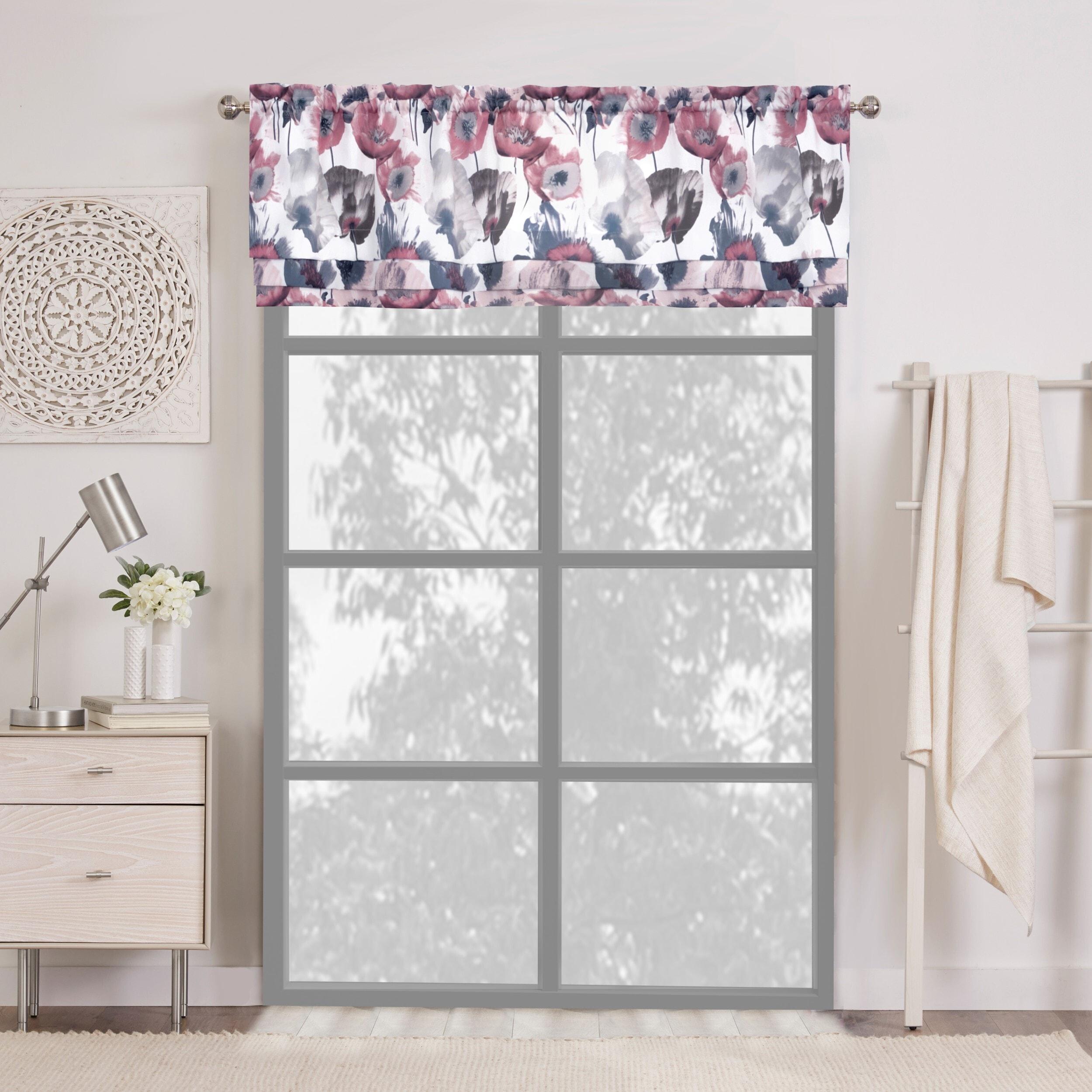 Achim Importing Co Floral Tailored 50'' W Window Valance