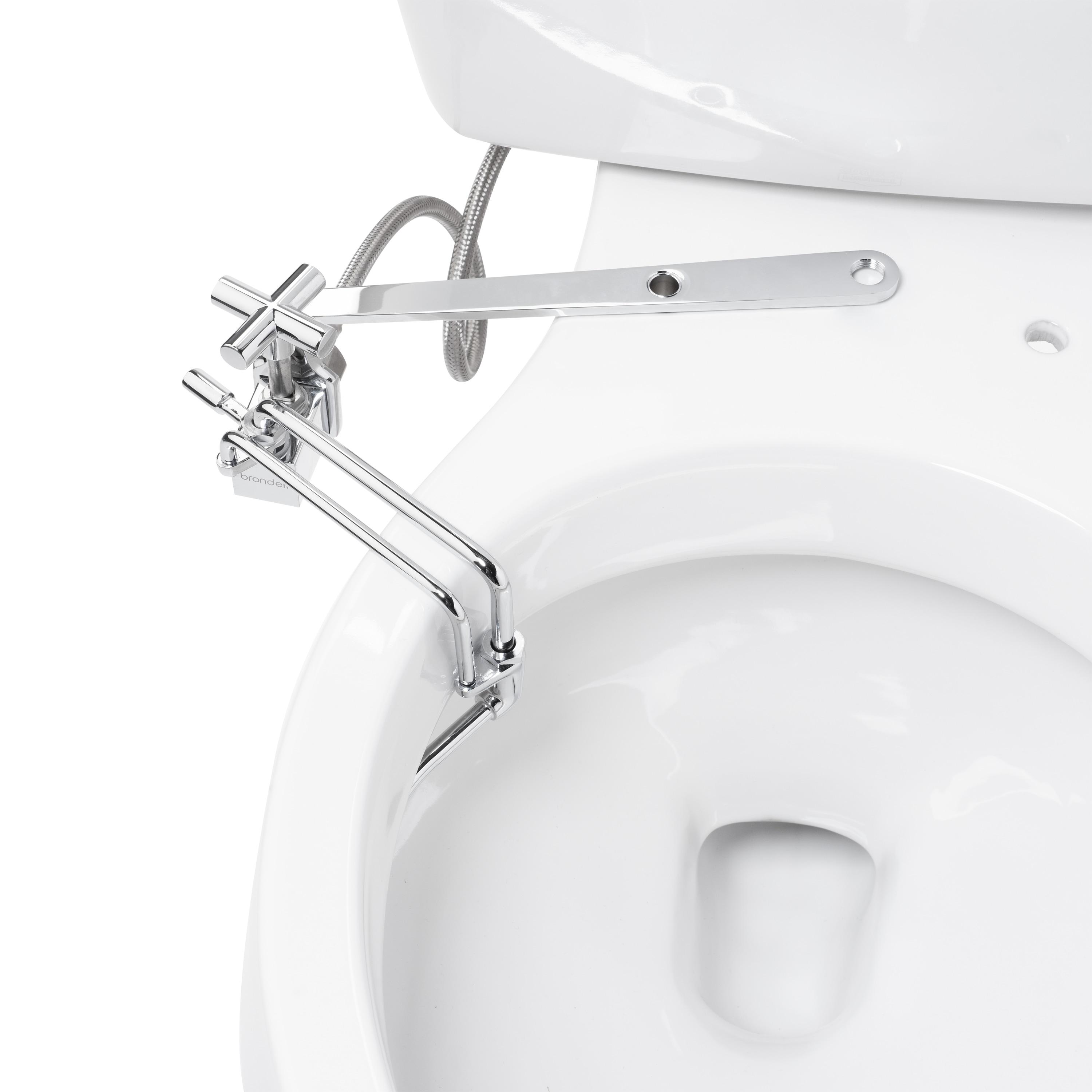 Side-Mounted All Metal Attachable Bidet with Adjustable Spray Wand, Ambient Temperature