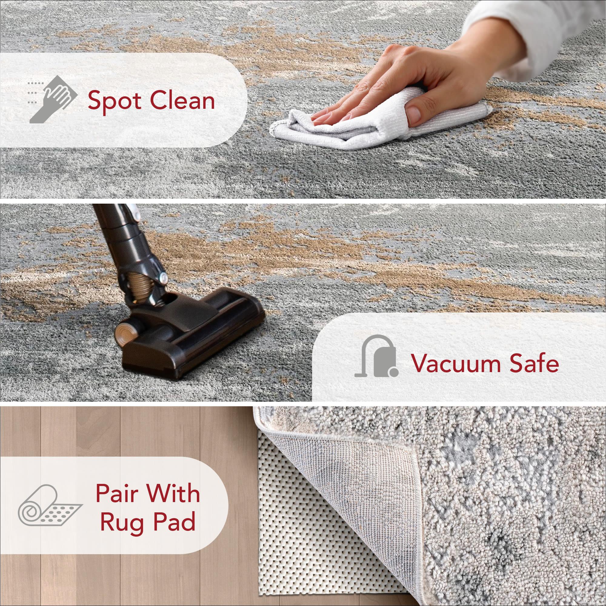 Nuloom Cyn Abstract 2x3 Accent Indoor Area Rug for Living Room Bedroom Dining Room Entryway Kitchen, Silver/Ivory