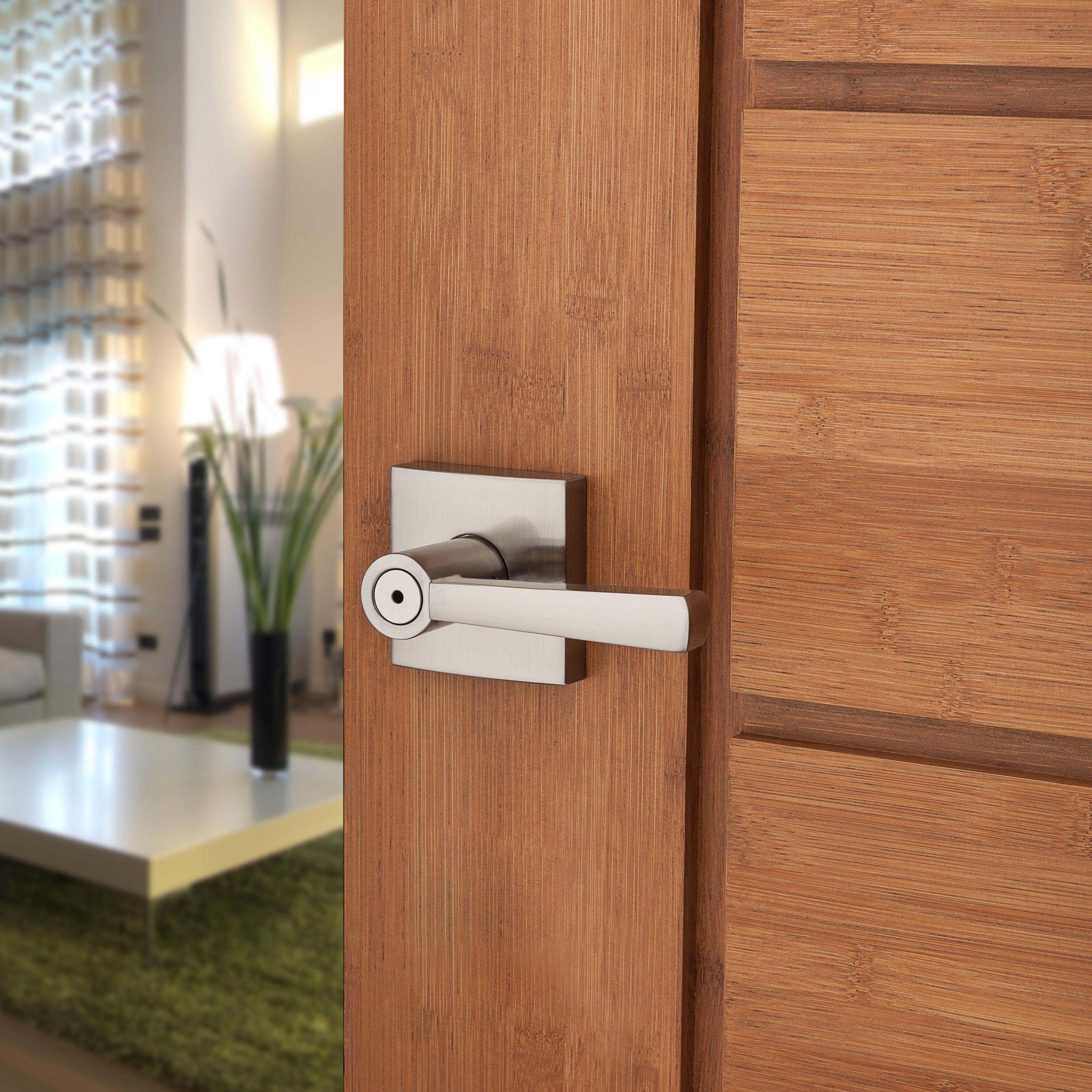 Baldwin Spyglass Bed/Bath Lever in SN