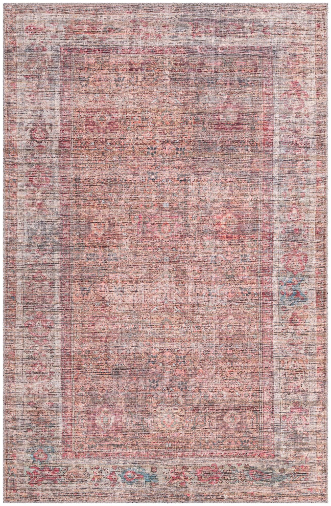 Unique Loom Nostalgia Collection Area Rug - Euphoria (5' 3" x 8' Rectangle Rust Red and Brown/Beige)